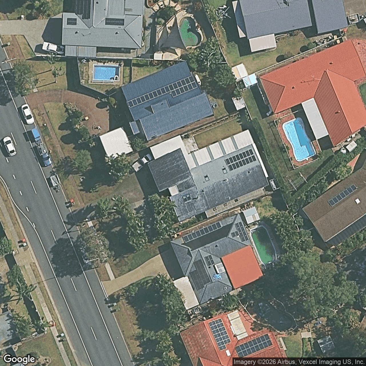 Aerial view of 262 Ron Penhaligon Way, Robina QLD 4226