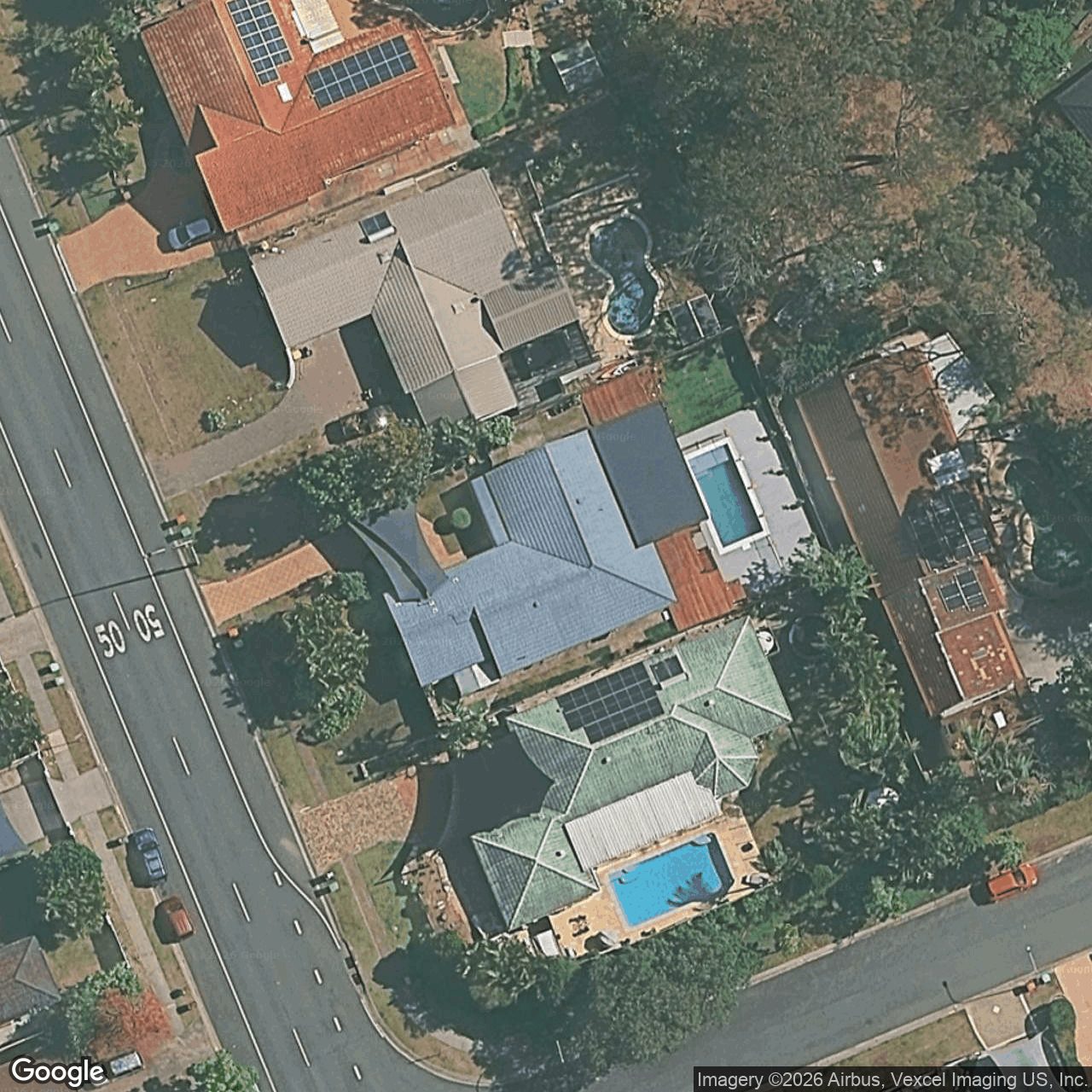 Aerial view of 270 Ron Penhaligon Way, Robina QLD 4226