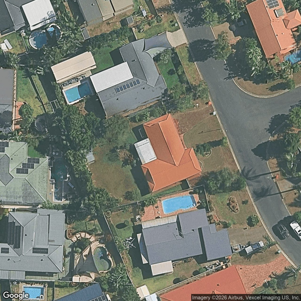 Aerial view of 5 Sunningdale Circuit, Robina QLD 4226