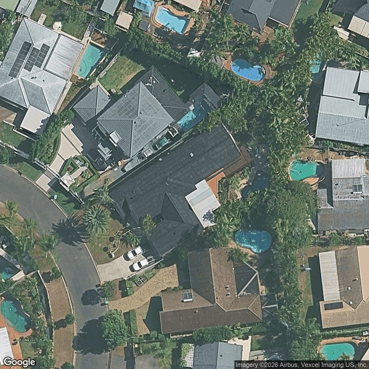 Aerial view of 41 Sunningdale Circuit, Robina QLD 4226