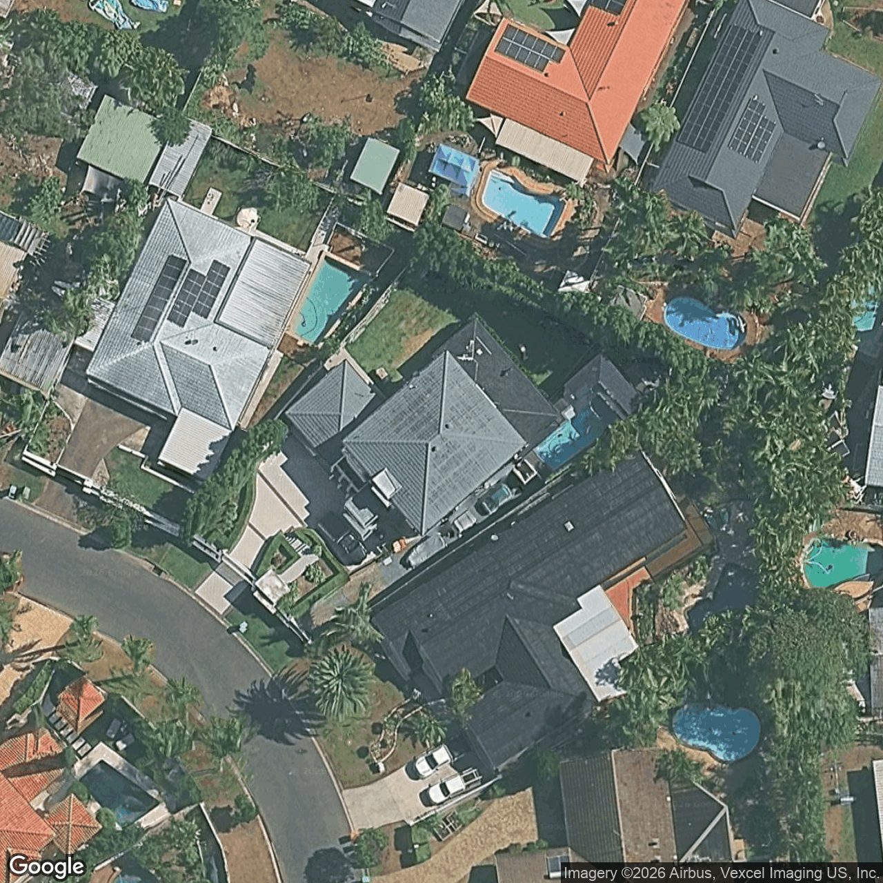 Aerial view of 43 Sunningdale Circuit, Robina QLD 4226