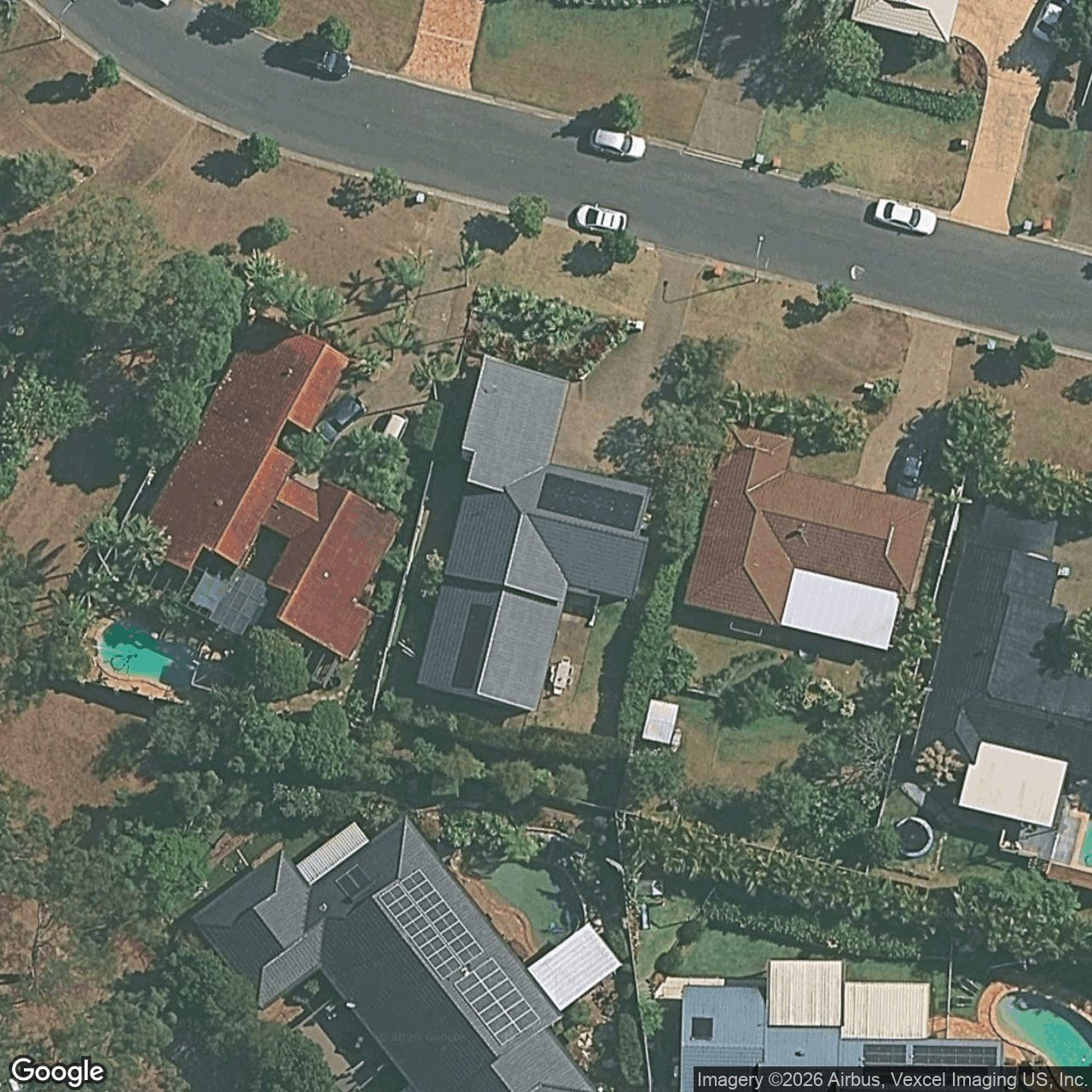 Aerial view of 17 Sunningdale Circuit, Robina QLD 4226