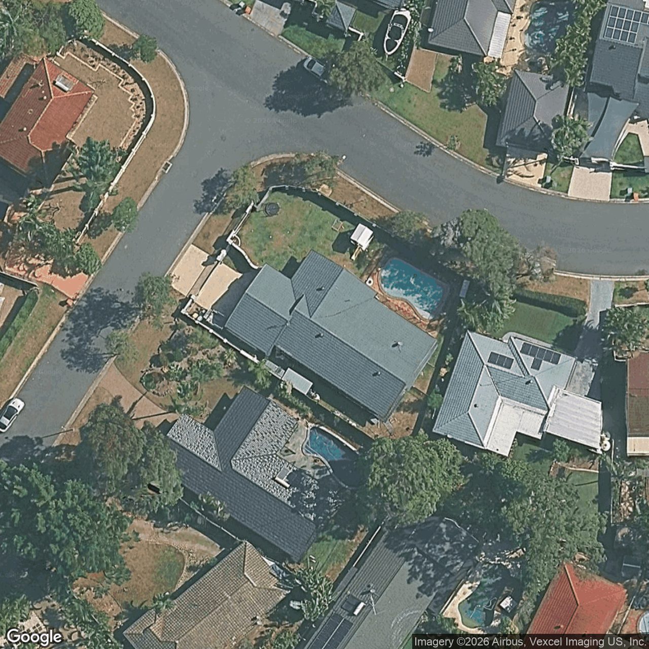 Aerial view of 12 Sandringham Drive, Robina QLD 4226