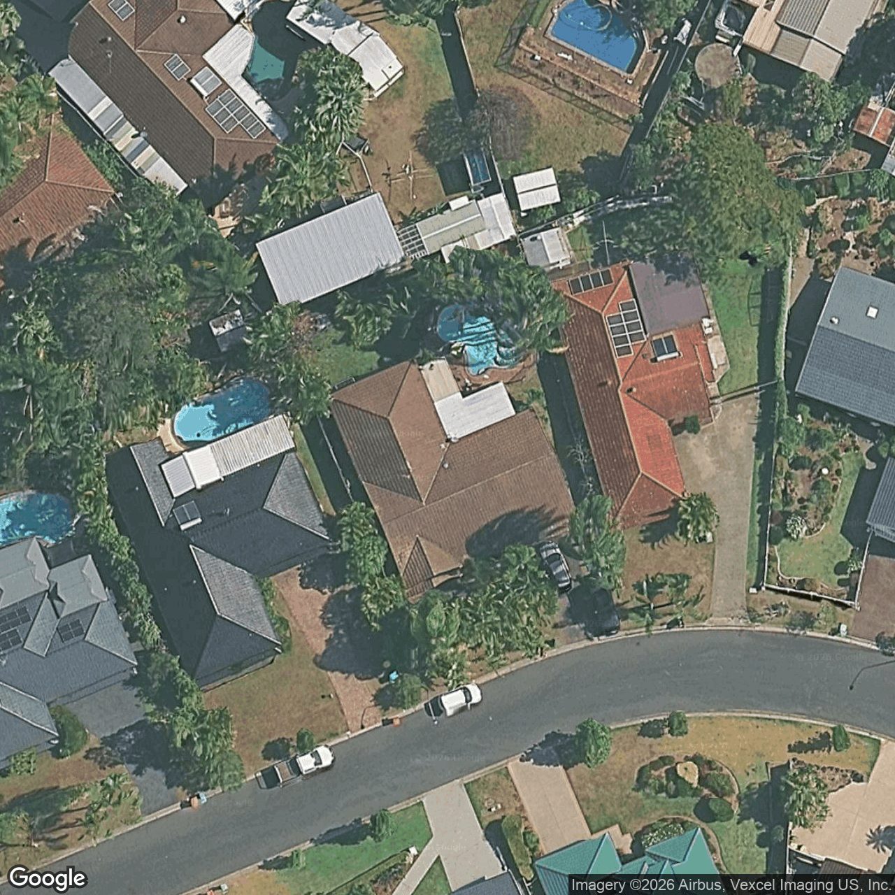 Aerial view of 57 Sunningdale Circuit, Robina QLD 4226