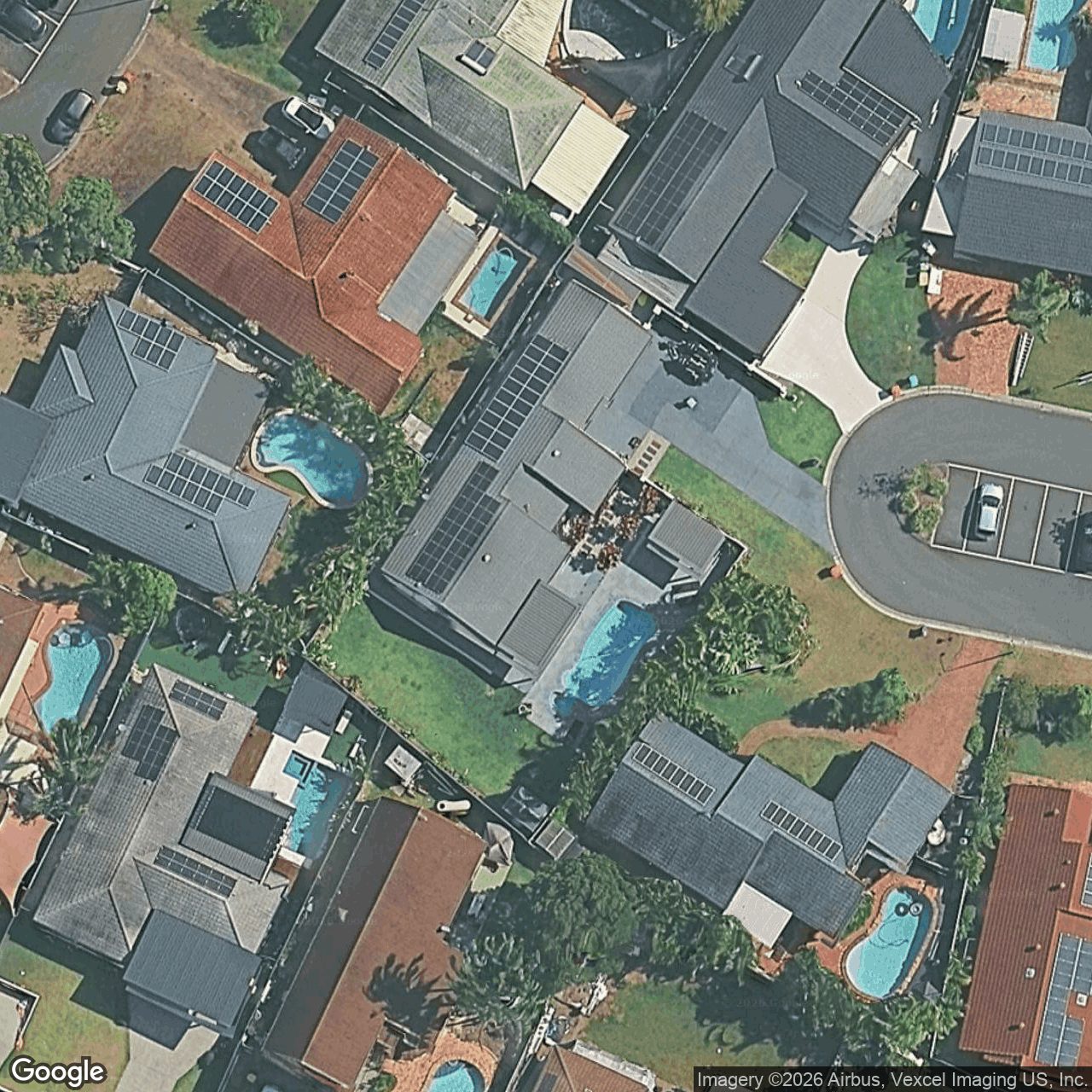 Aerial view of 9 Harbord Court, Robina QLD 4226