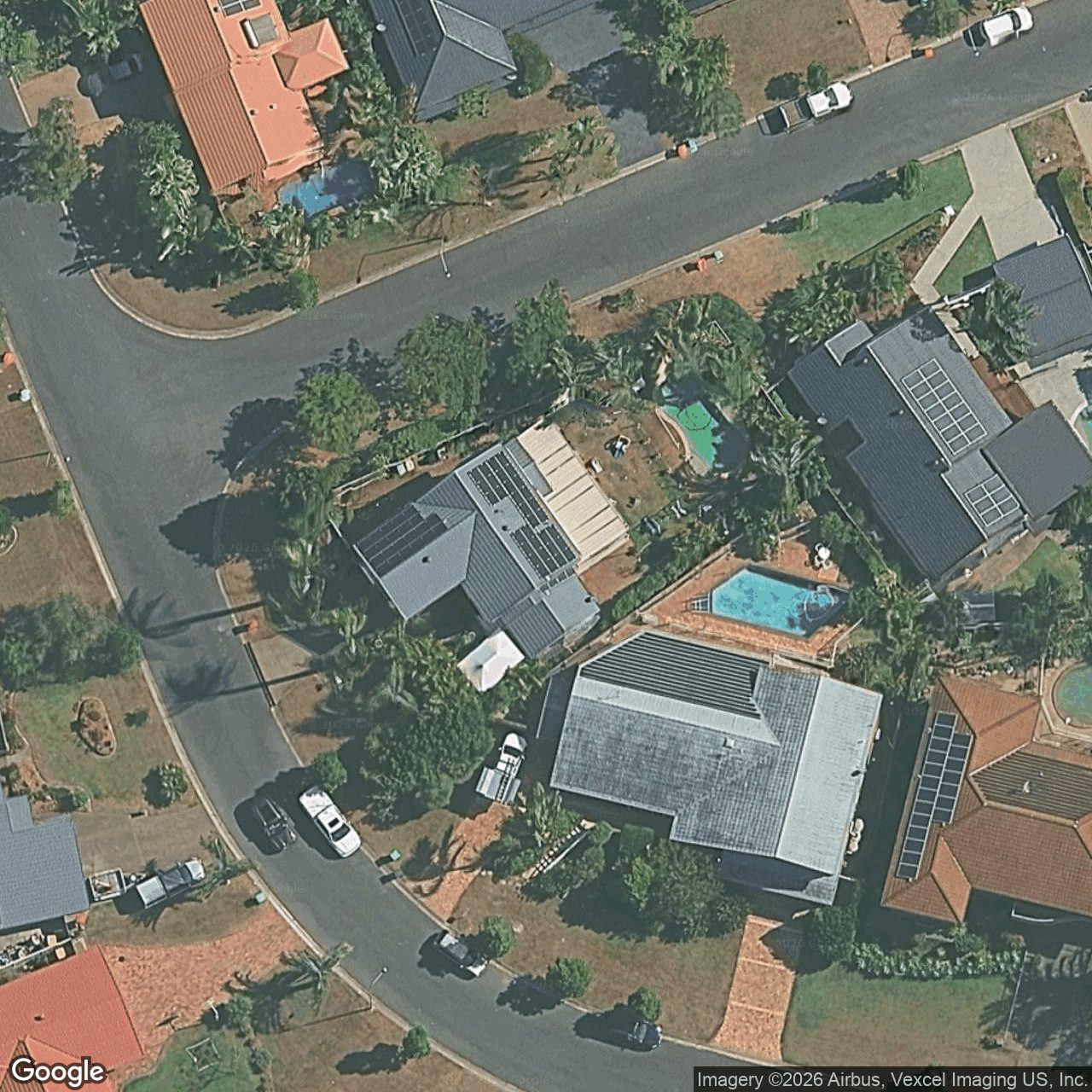 Aerial view of 6 Sunningdale Circuit, Robina QLD 4226
