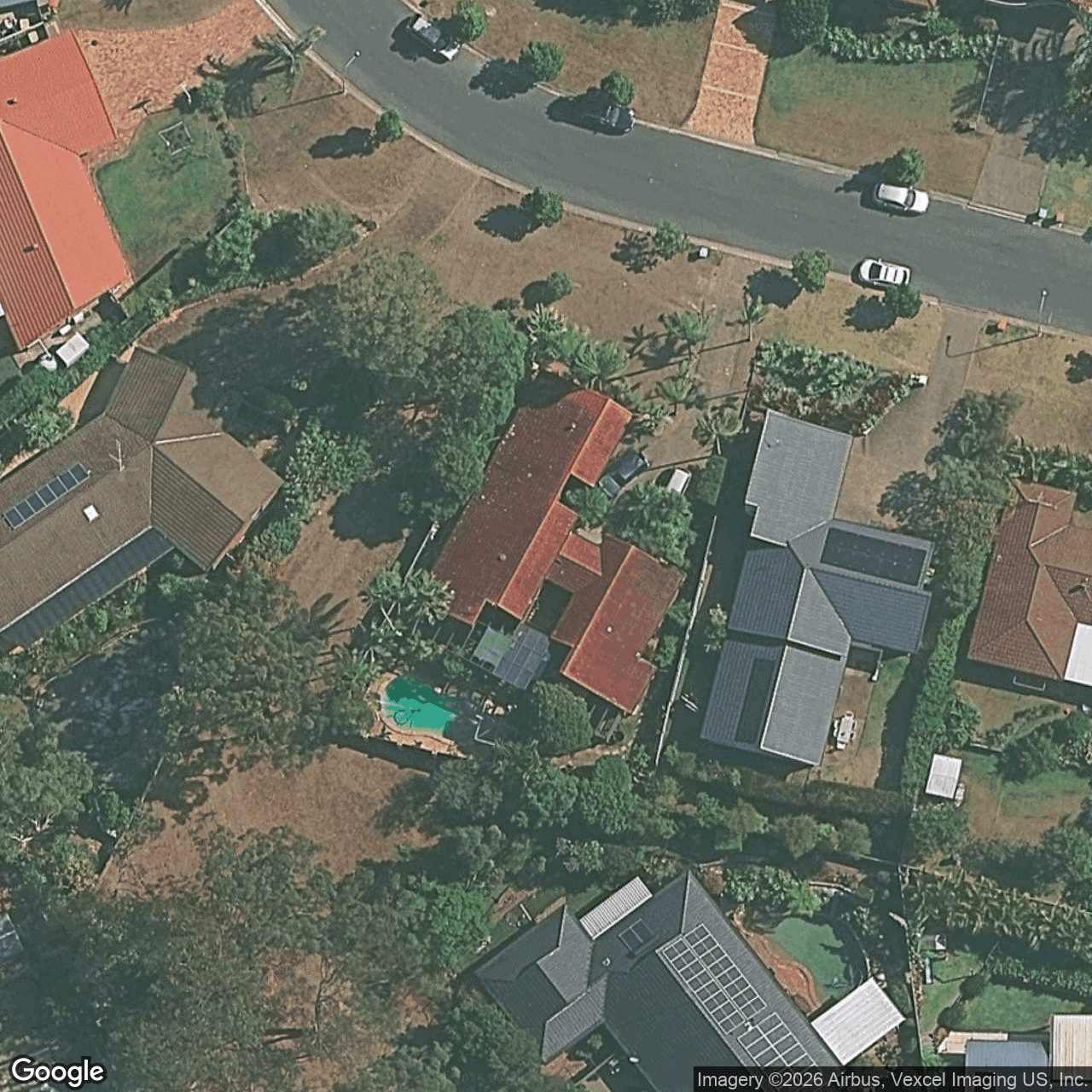 Aerial view of 15 Sunningdale Circuit, Robina QLD 4226