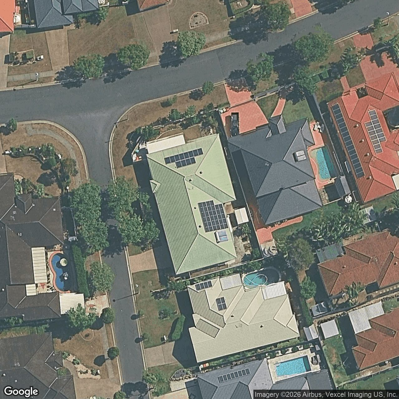 Aerial view of 2 Rainbow Fern Court, Robina QLD 4226