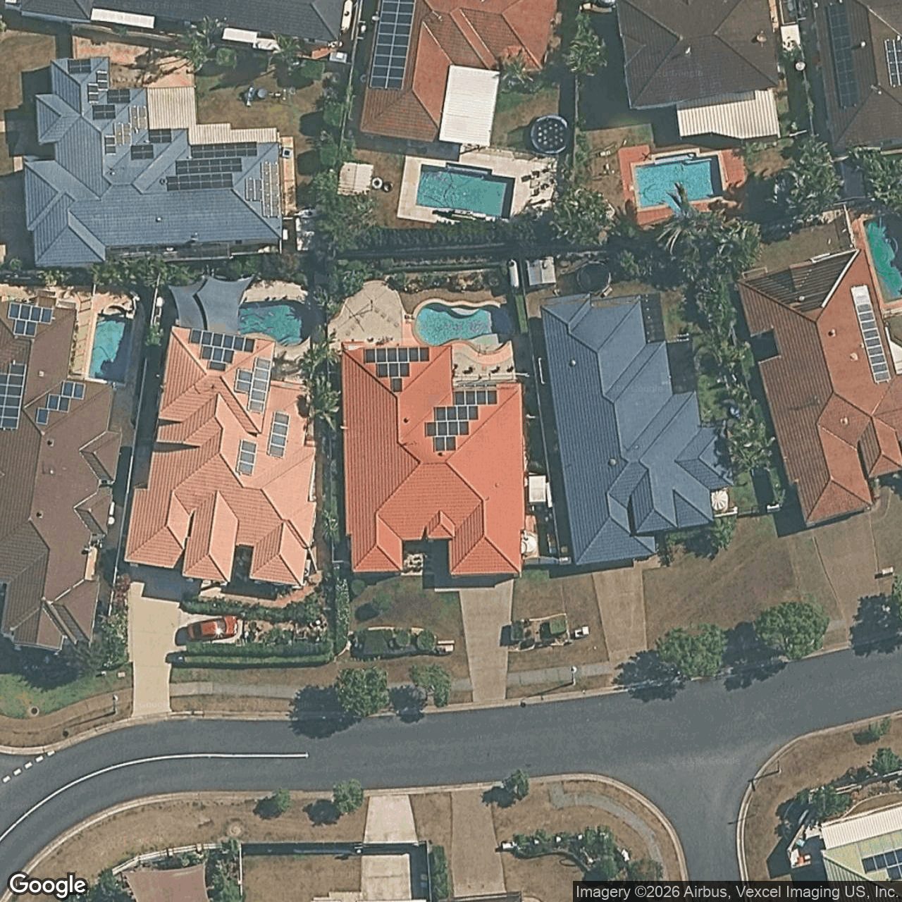 Aerial view of 48 Olympus Drive, Robina QLD 4226