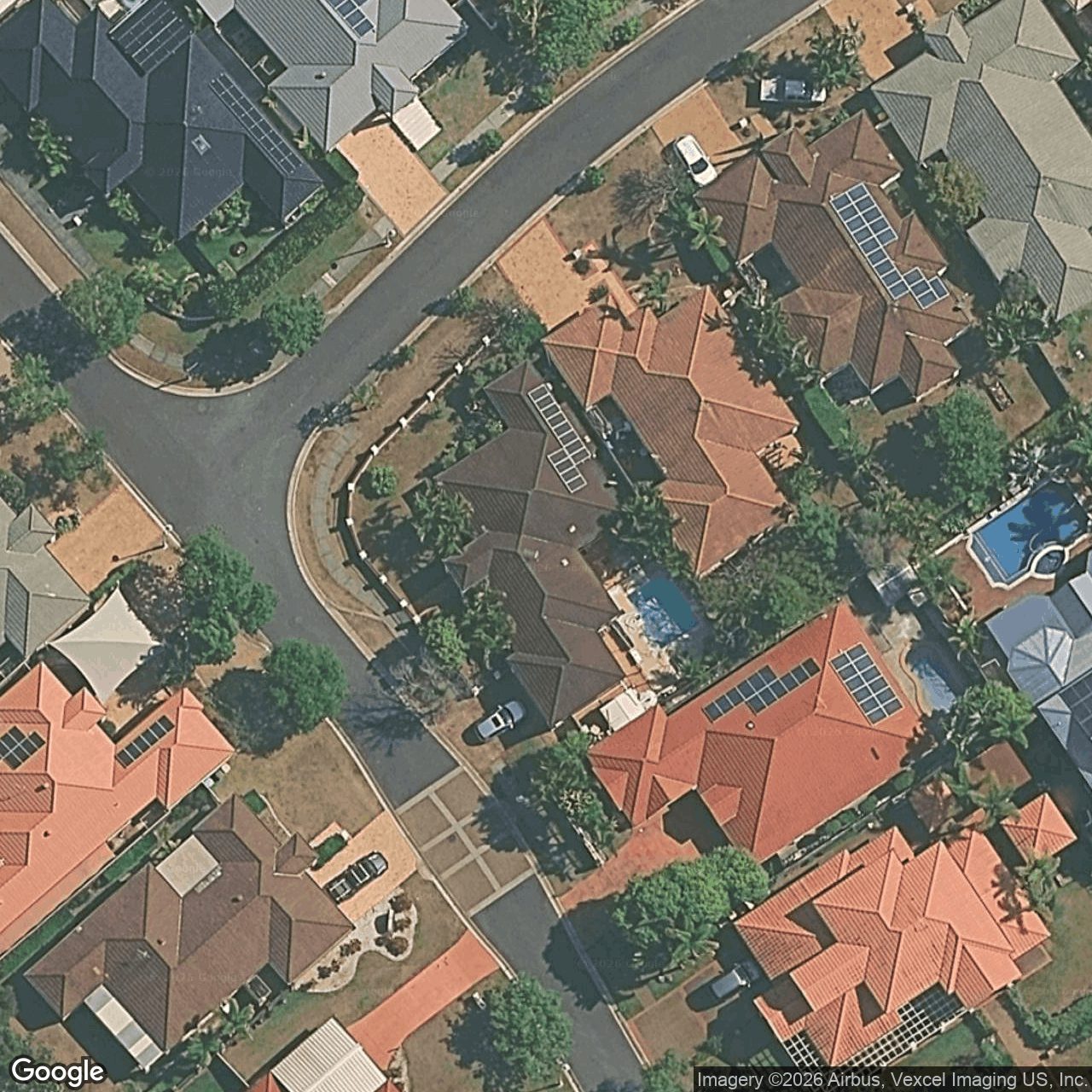 Aerial view of 1 Mikado Way, Robina QLD 4226
