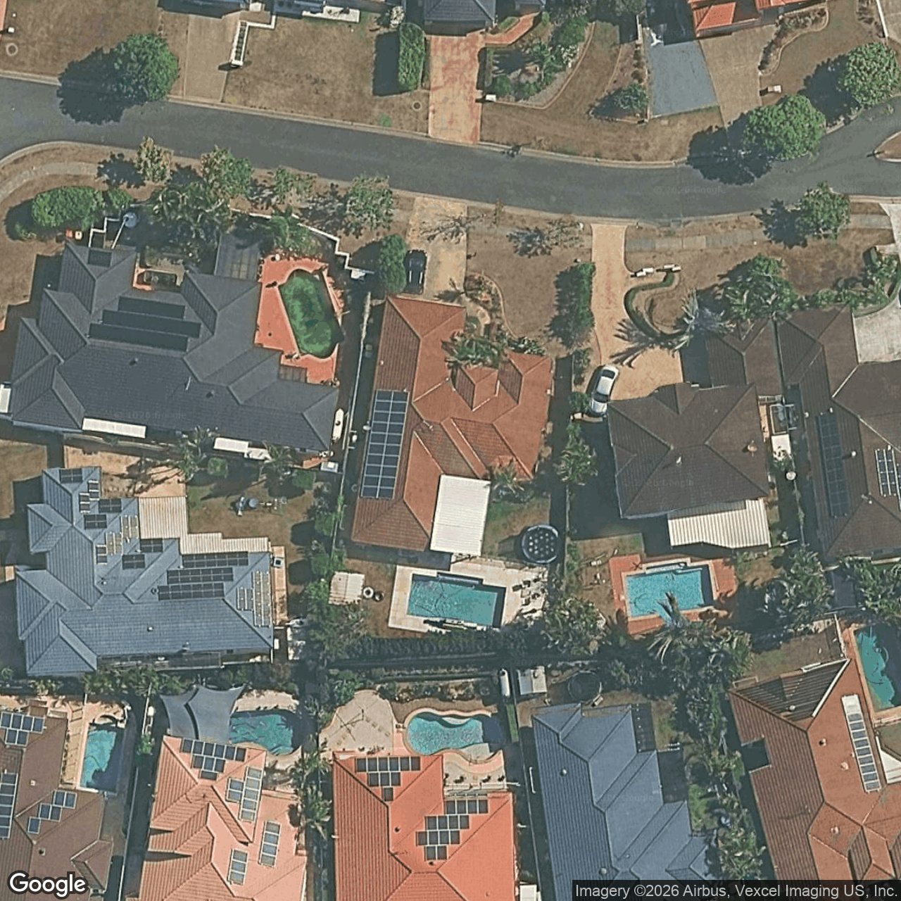 Aerial view of 24 Straite Drive, Robina QLD 4226