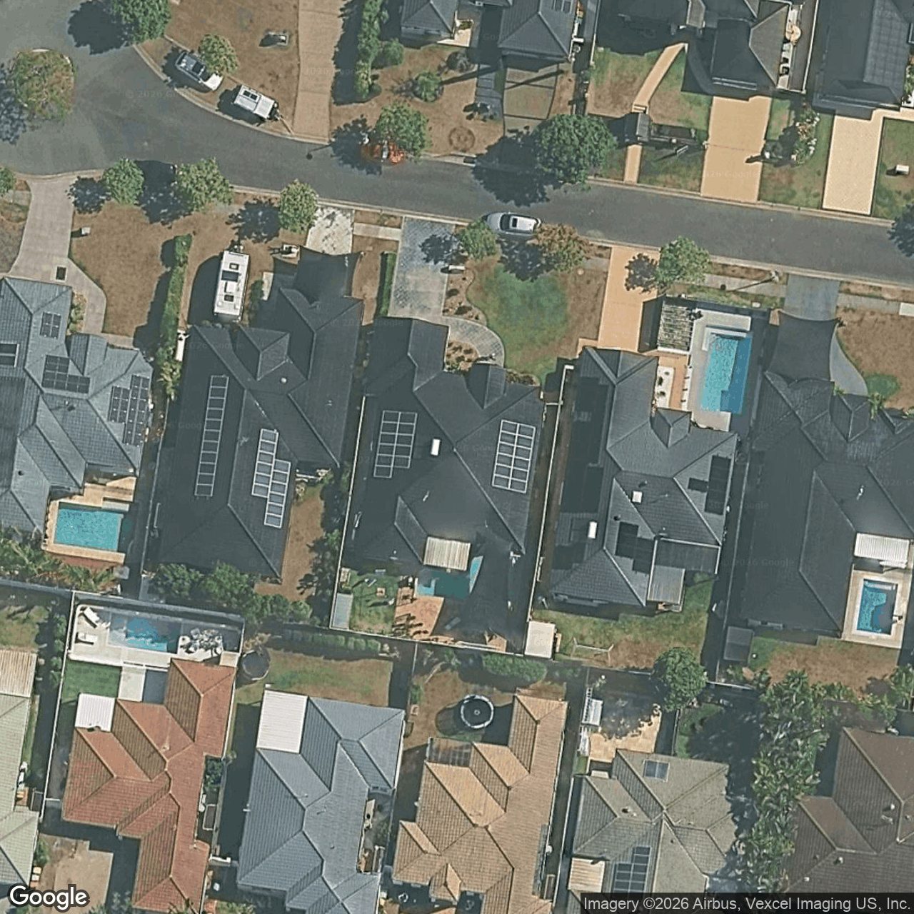 Aerial view of 34 Straite Drive, Robina QLD 4226