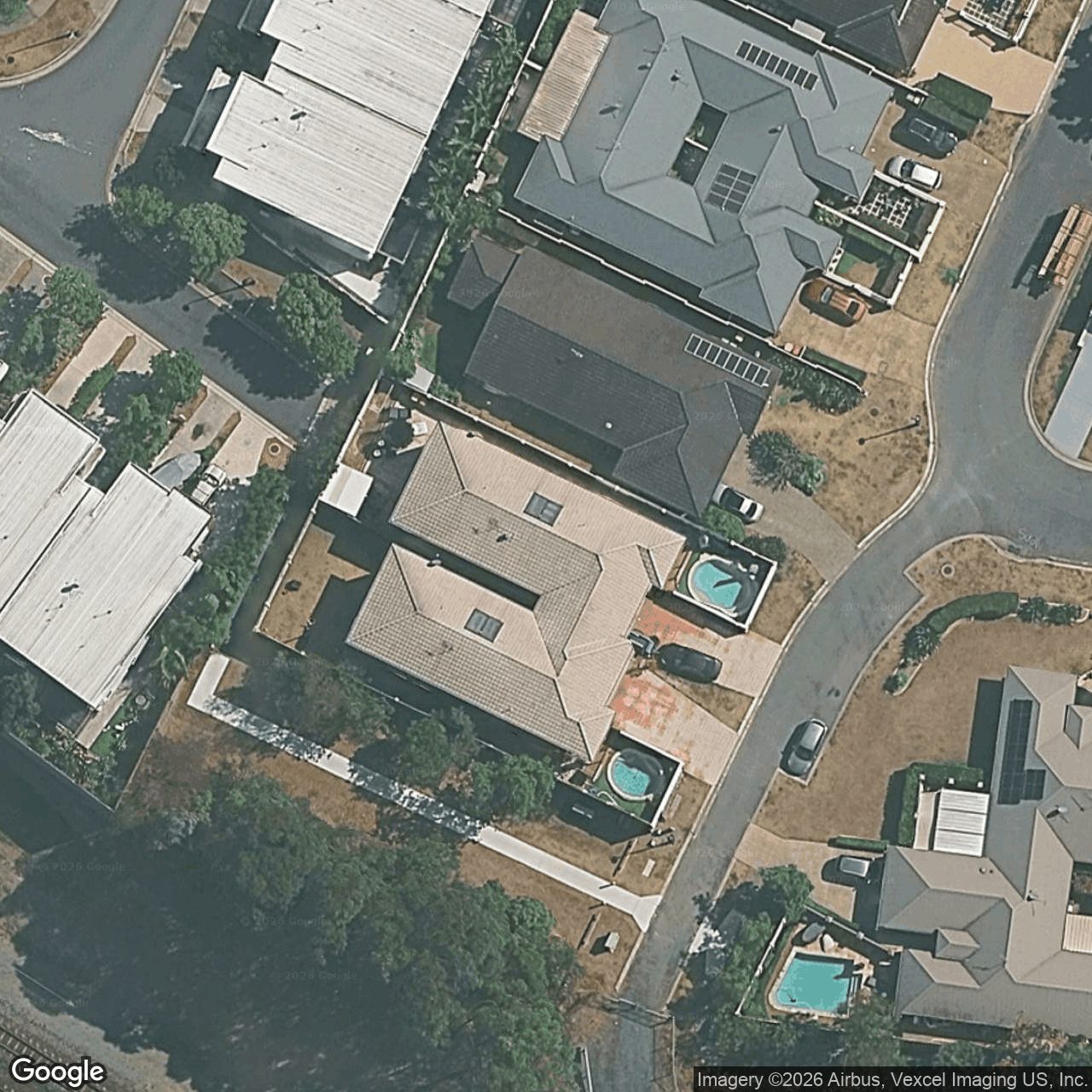 Aerial view of 2/13 Silvermaple Street, Robina QLD 4226