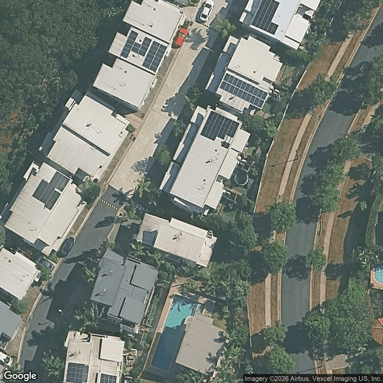 Aerial view of 42/17 Great Southern Drive, Robina QLD 4226
