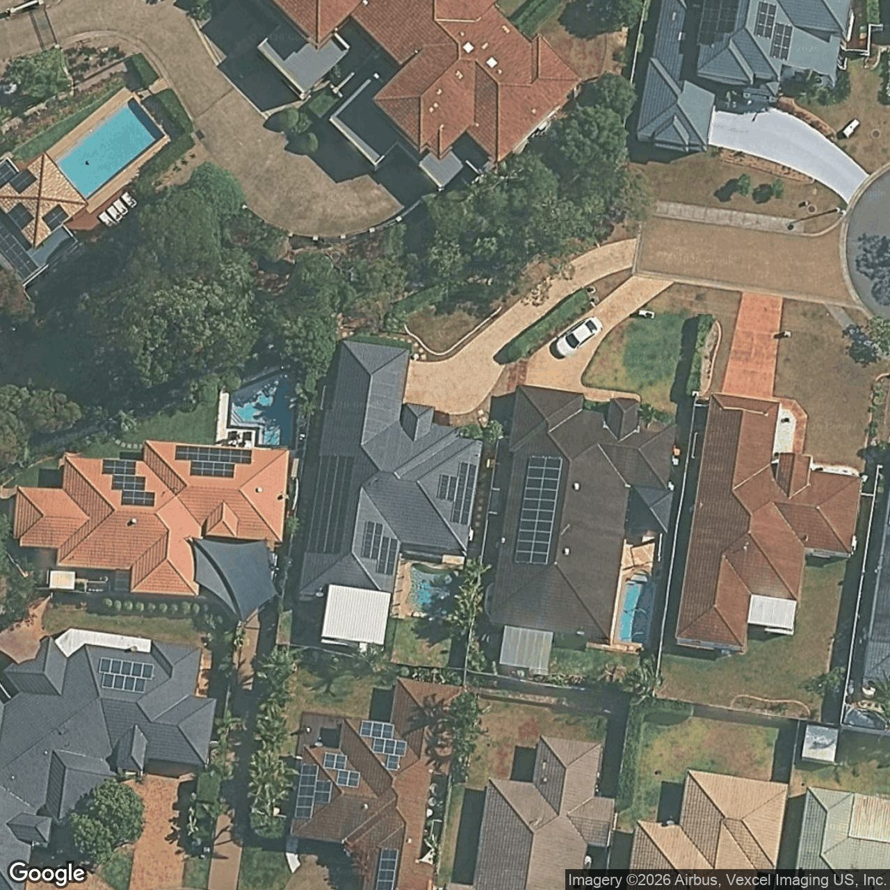 Aerial view of 44 Straite Drive, Robina QLD 4226
