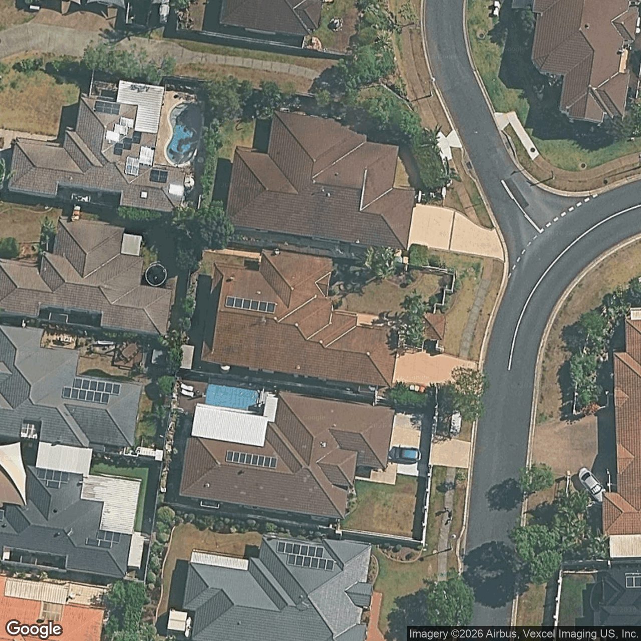 Aerial view of 40 Olympus Drive, Robina QLD 4226