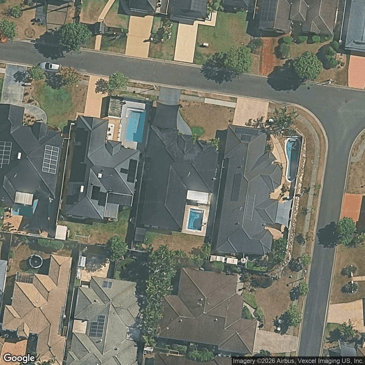 Aerial view of 30 Straite Drive, Robina QLD 4226