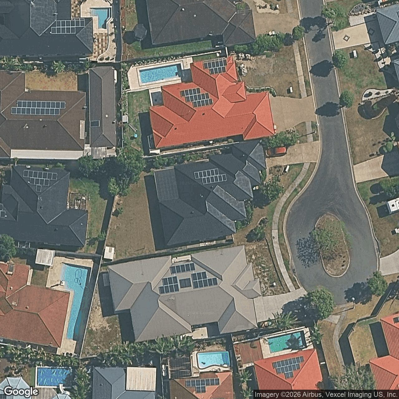 Aerial view of 7 Rainbow Fern Court, Robina QLD 4226