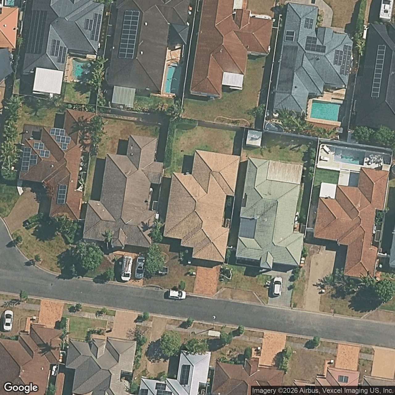 Aerial view of 45 Mikado Way, Robina QLD 4226