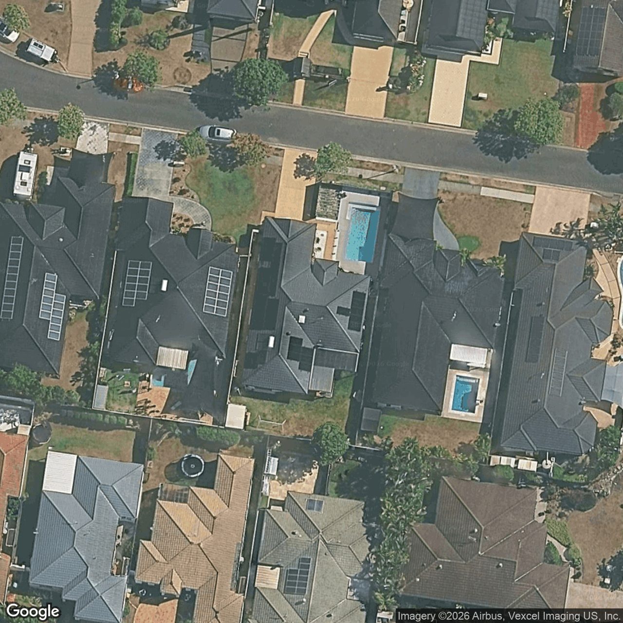 Aerial view of 32 Straite Drive, Robina QLD 4226