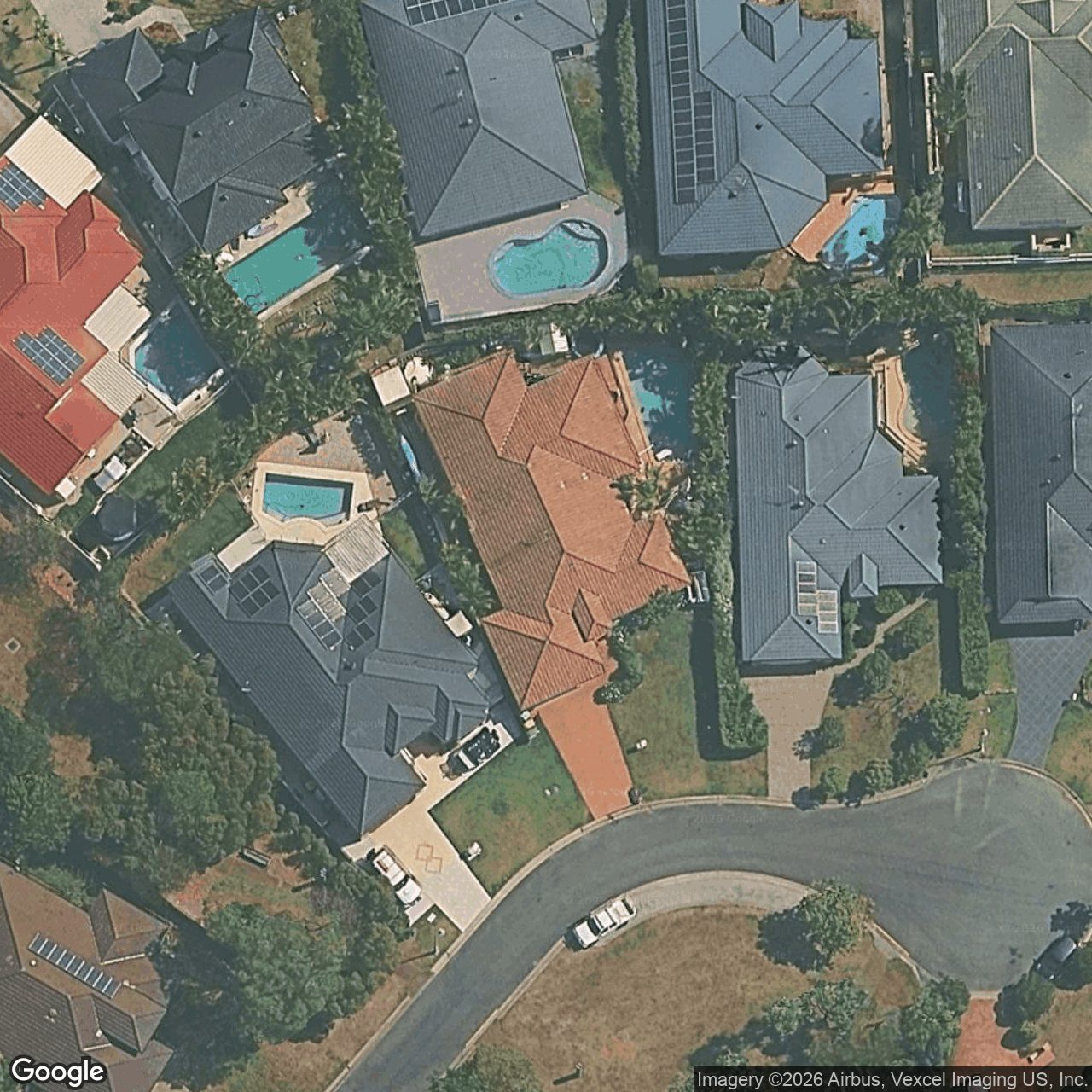 Aerial view of 14 Robinia Court, Robina QLD 4226