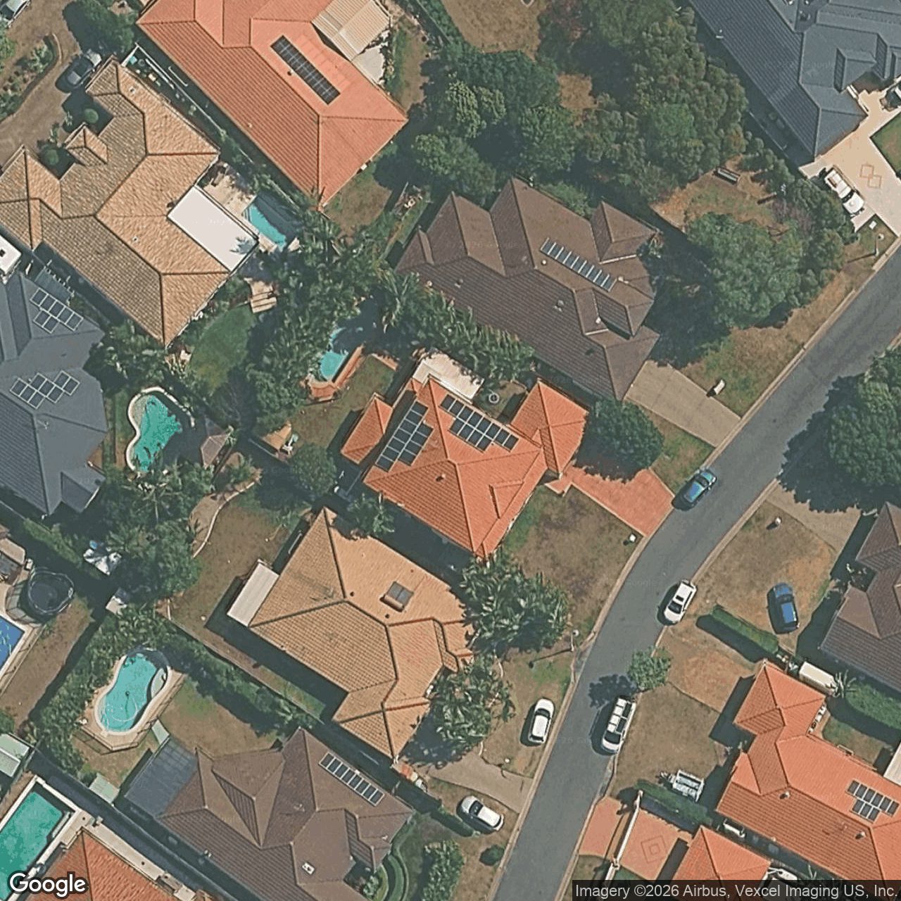 Aerial view of 8 Robinia Court, Robina QLD 4226