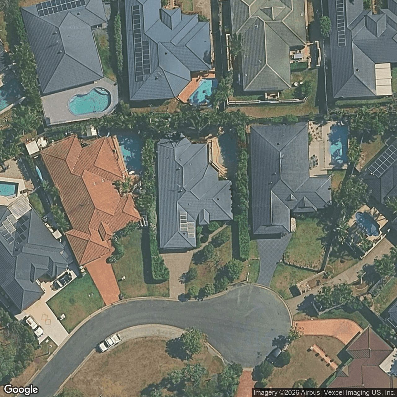 Aerial view of 16 Robinia Court, Robina QLD 4226