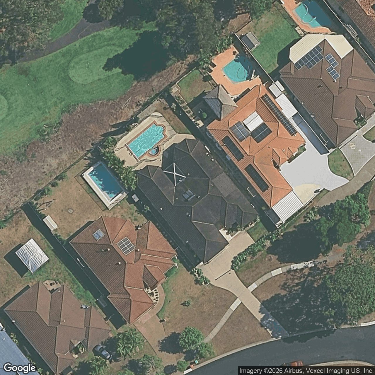 Aerial view of 1 Miling Court, Robina QLD 4226