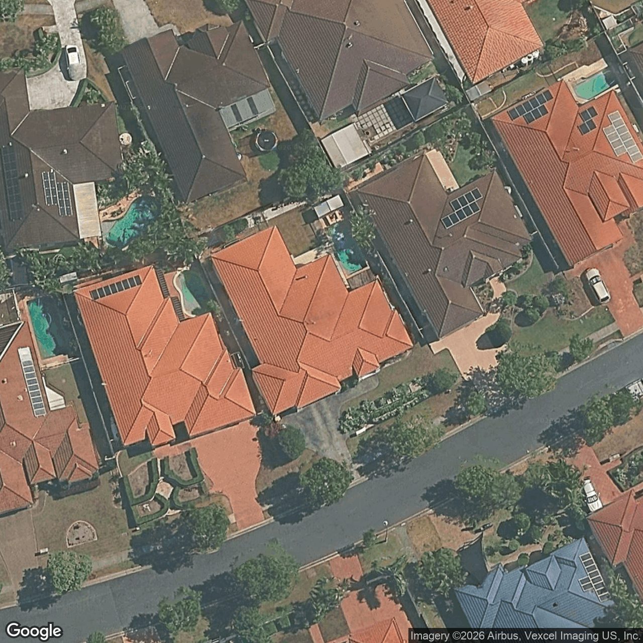 Aerial view of 56 Olympus Drive, Robina QLD 4226