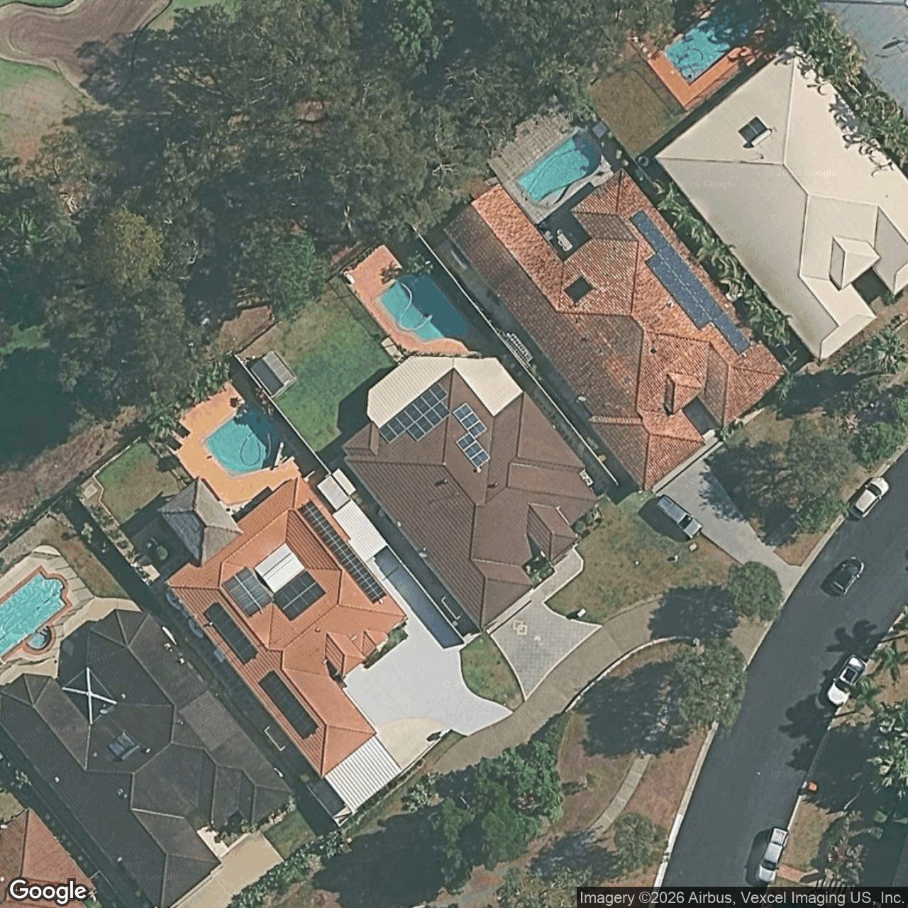 Aerial view of 15 Claremont Drive, Robina QLD 4226