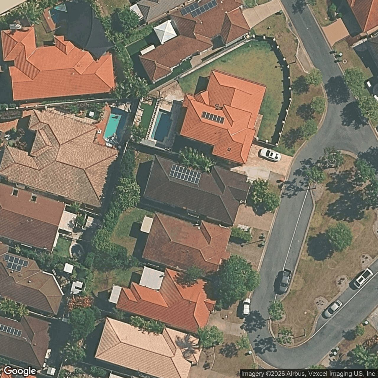 Aerial view of 13 Torrey Place, Robina QLD 4226
