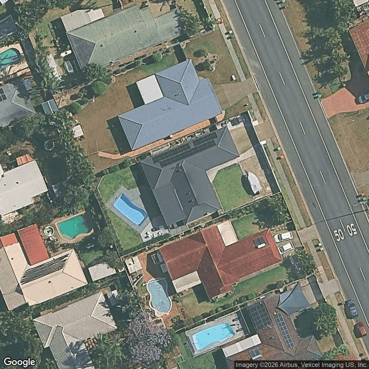 Aerial view of 271 Ron Penhaligon Way, Robina QLD 4226