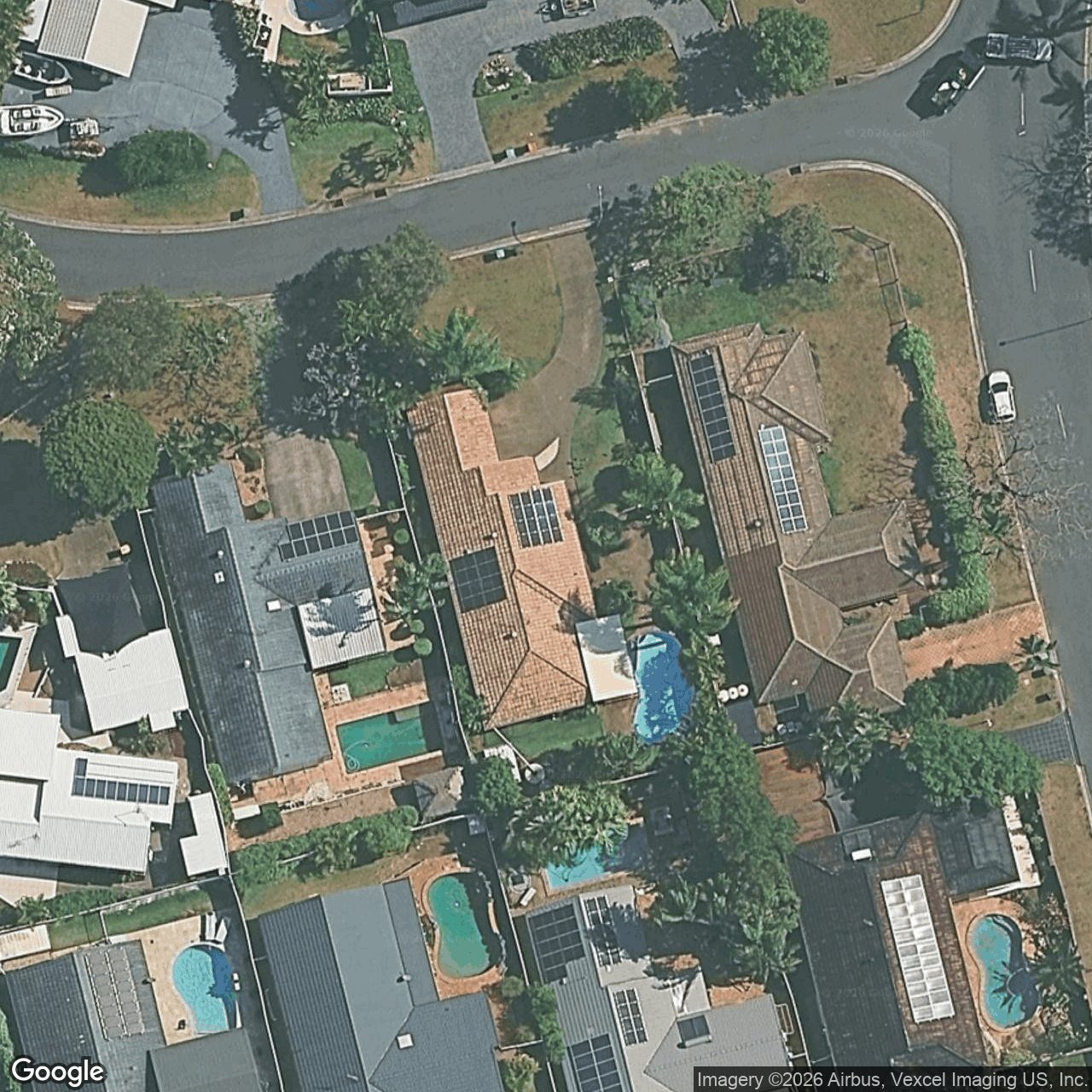 Aerial view of 4 Yowani Street, Robina QLD 4226