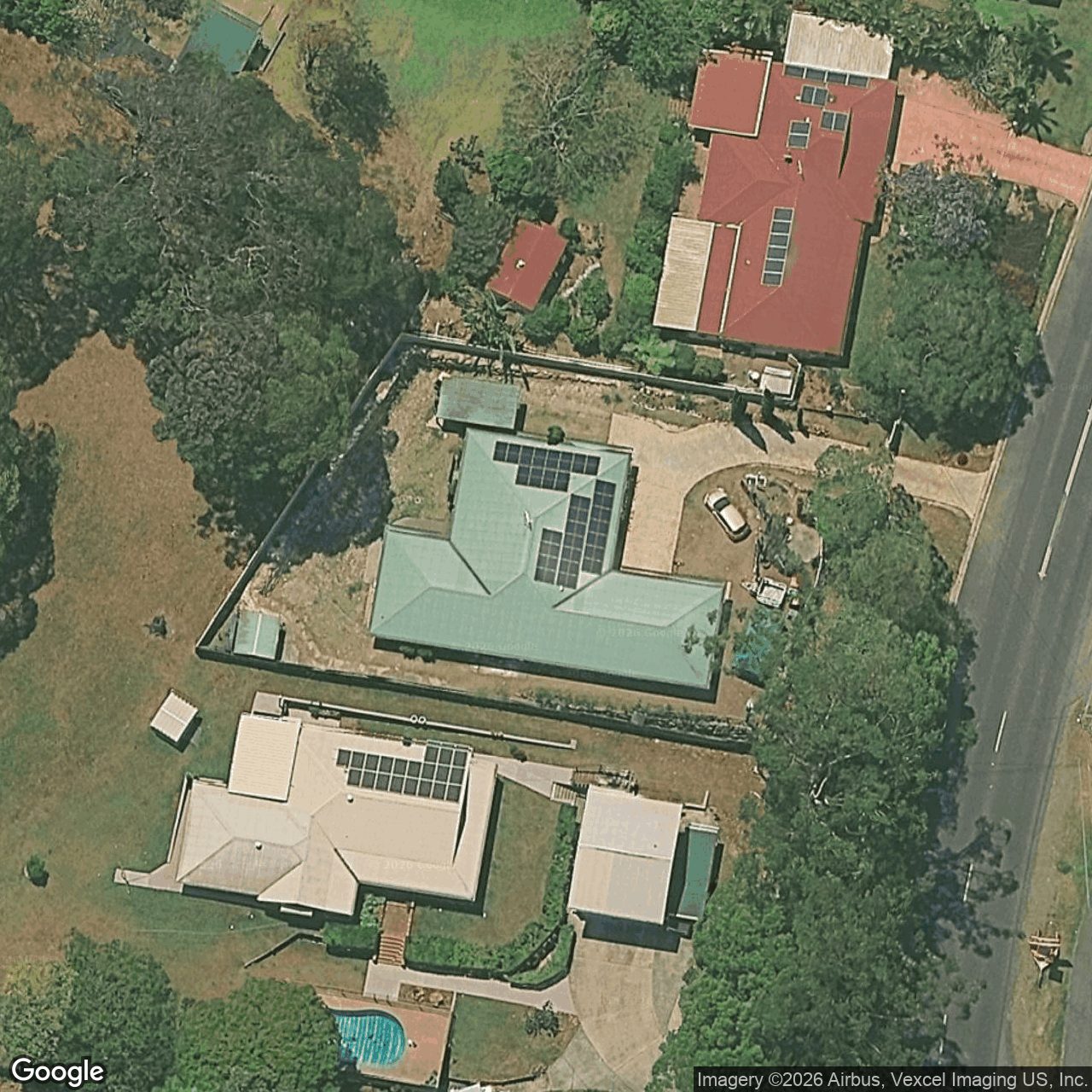 Aerial view of 216 Tallebudgera Connection Road, Tallebudgera QLD 4228