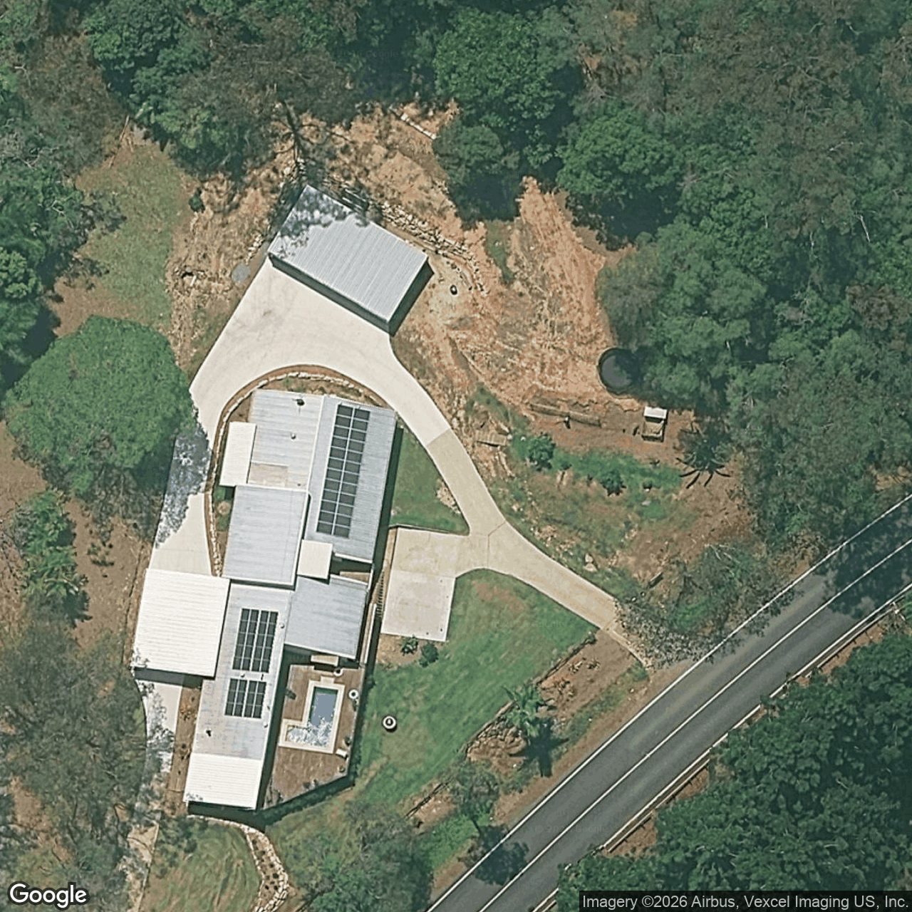 Aerial view of 392 Tallebudgera Creek Road, Tallebudgera Valley QLD 4228
