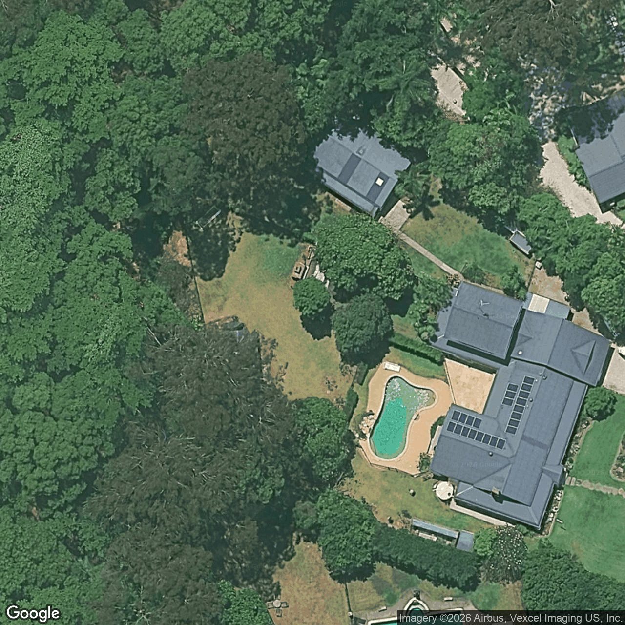 Aerial view of 16 Camphorlaurel Court, Tallebudgera Valley QLD 4228