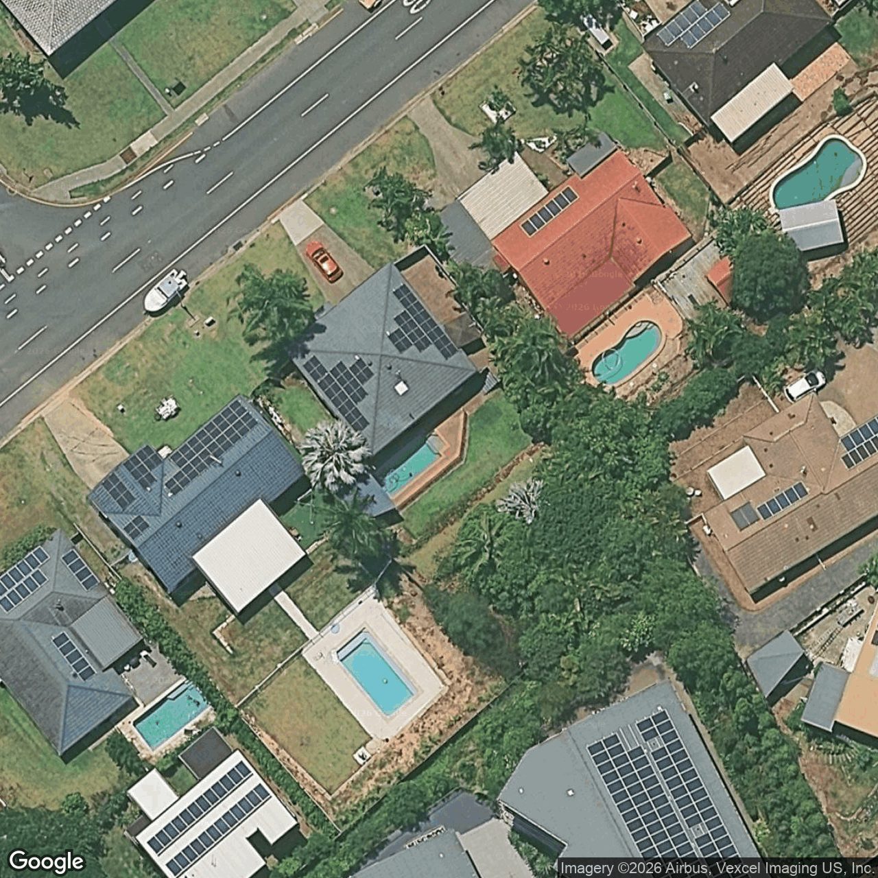 Aerial view of 44 Mirreen Drive, Tugun QLD 4224