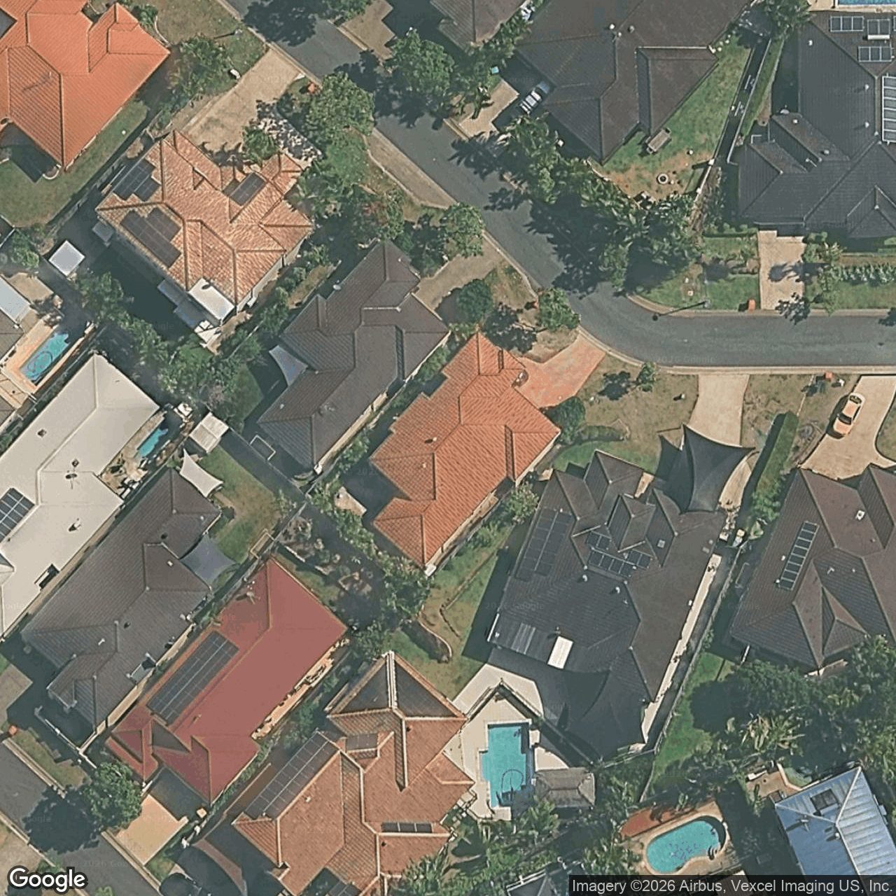 Aerial view of 8 Belmont Drive, Varsity Lakes QLD 4227