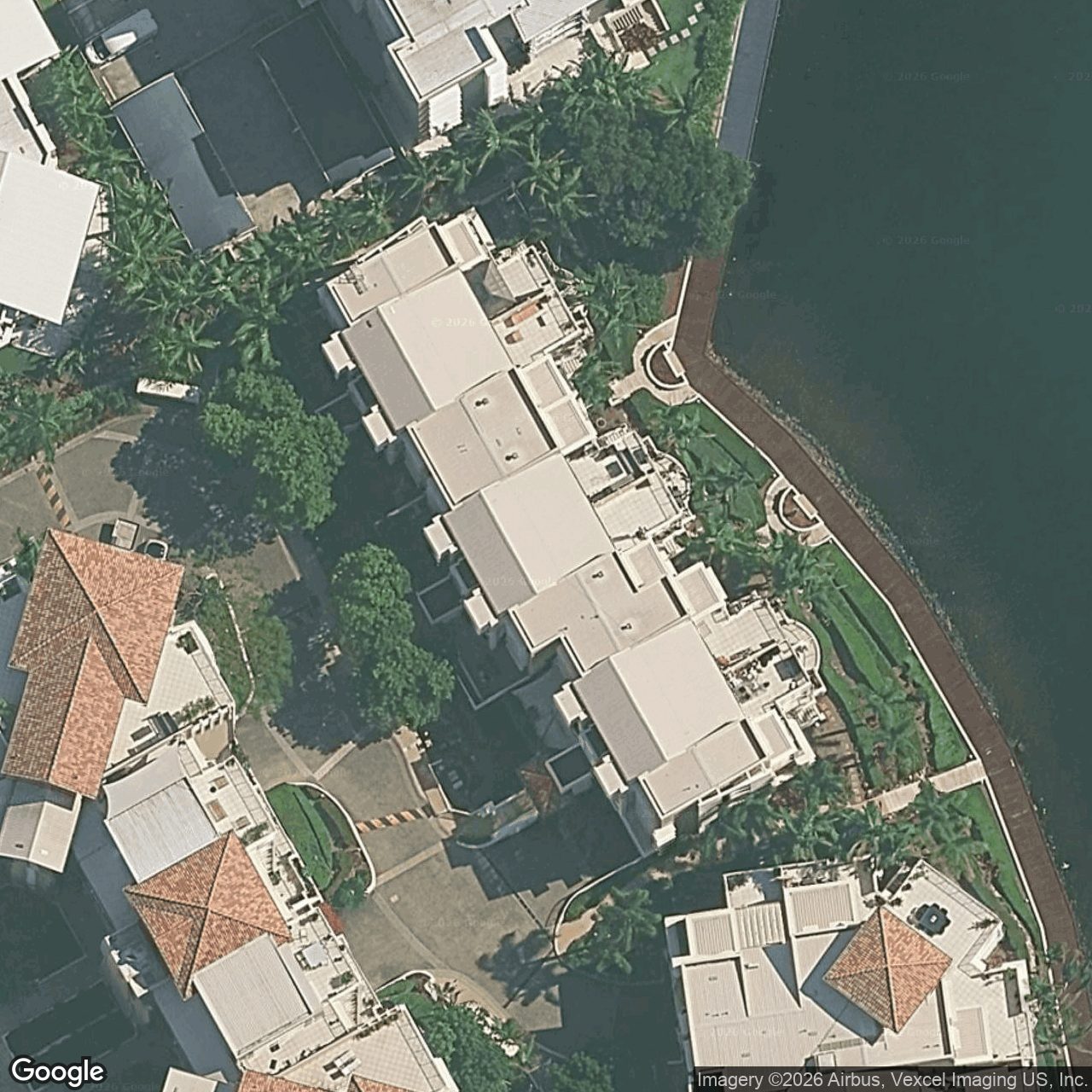 Aerial view of 251 Varsity Parade, Varsity Lakes QLD 4227