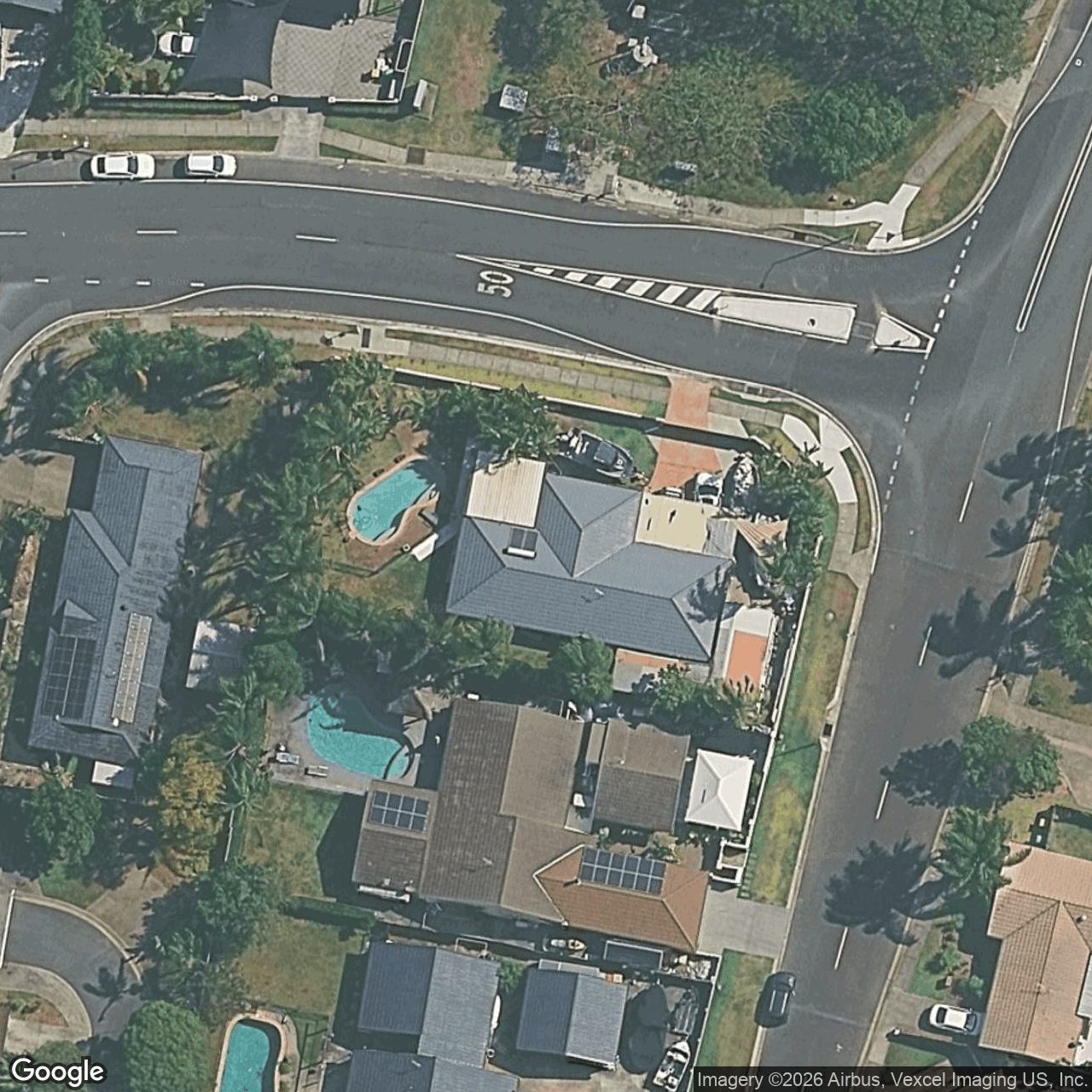 Aerial view of 2 Cumberland Drive, Varsity Lakes QLD 4227