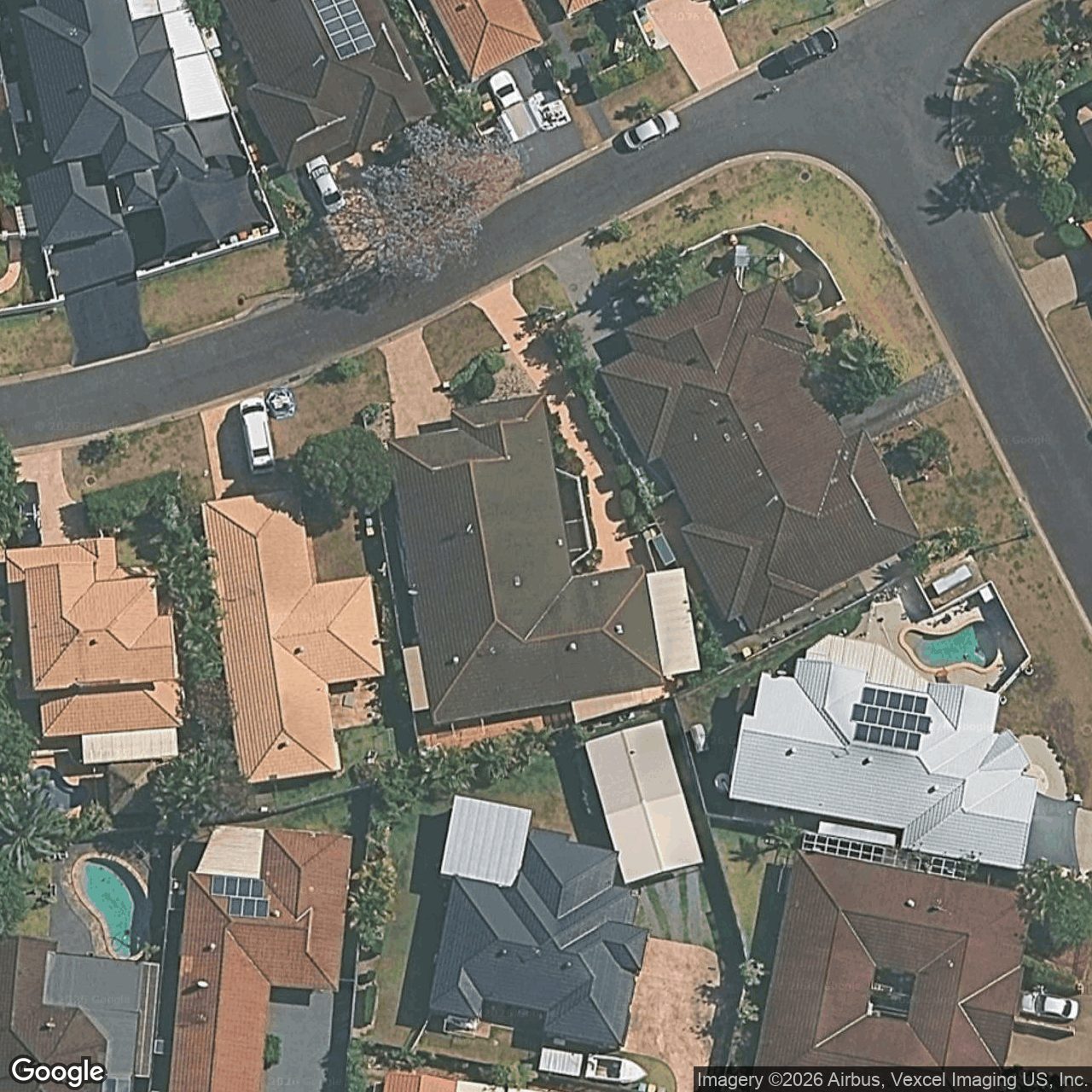Aerial view of 12 Washington Court, Varsity Lakes QLD 4227