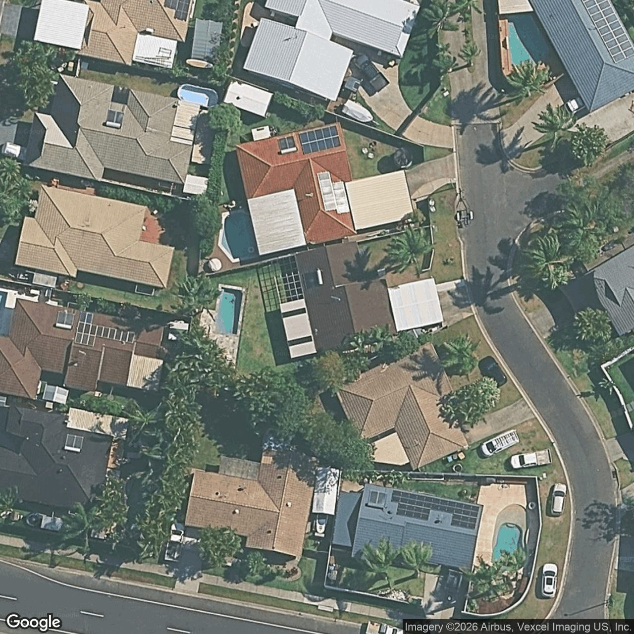Aerial view of 6 Largo Place, Varsity Lakes QLD 4227