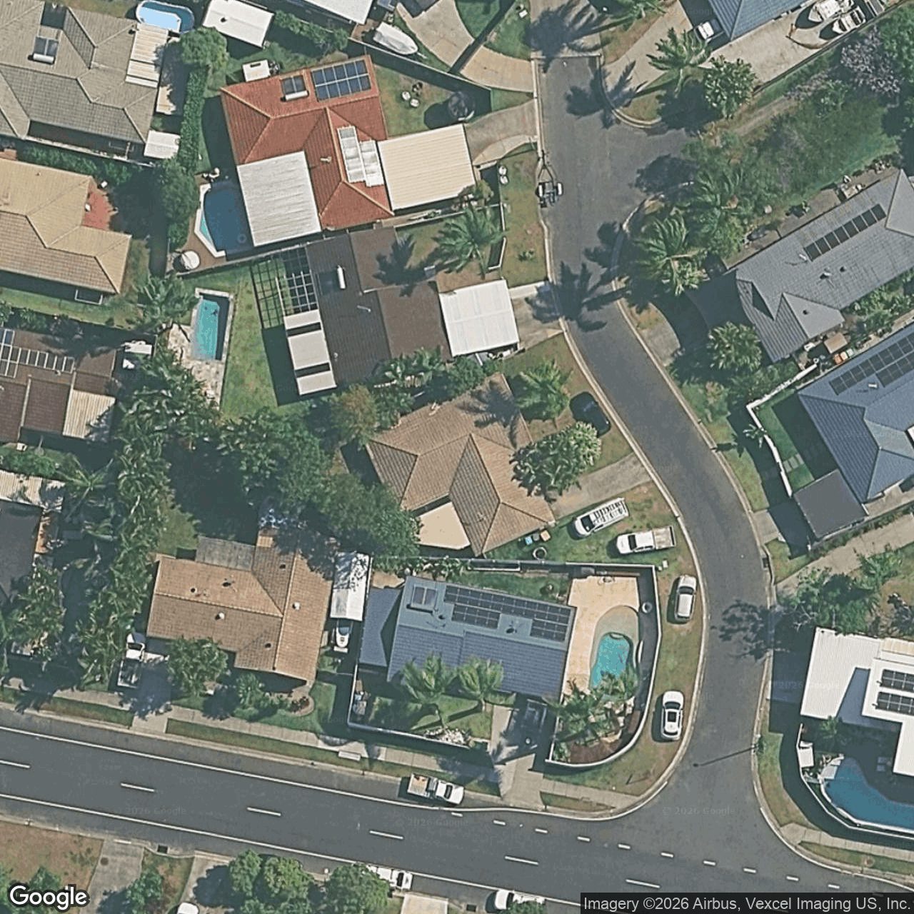 Aerial view of 4 Largo Place, Varsity Lakes QLD 4227