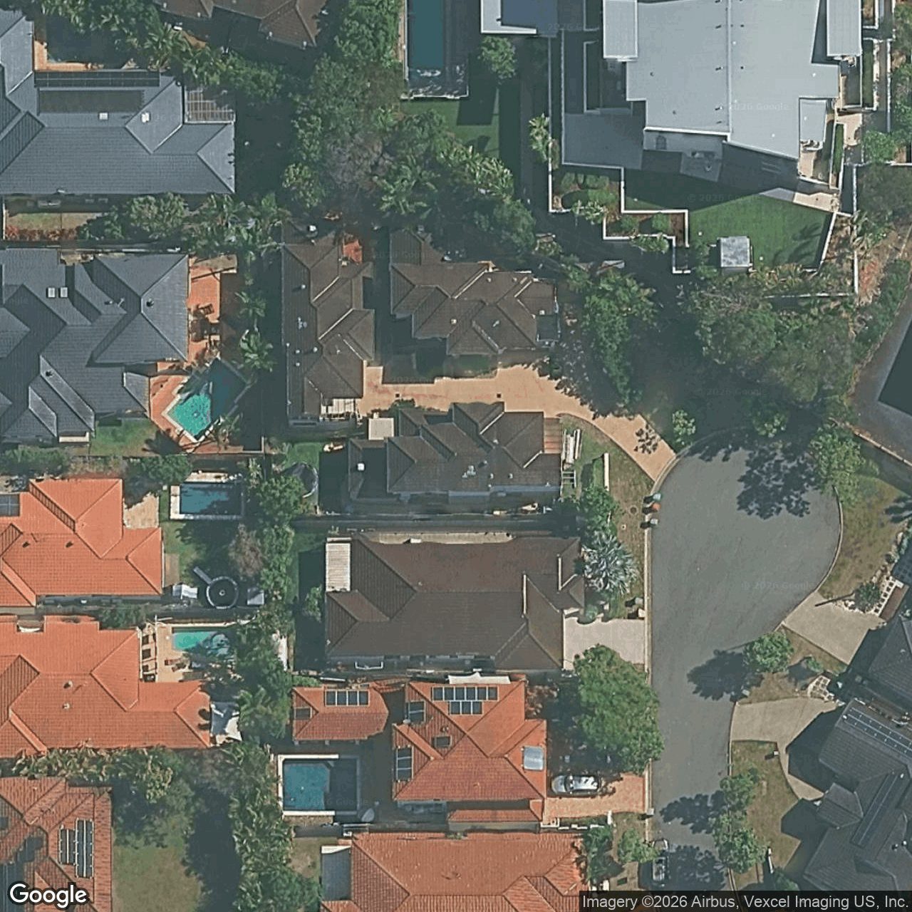 Aerial view of 10 Tahoe Place, Varsity Lakes QLD 4227