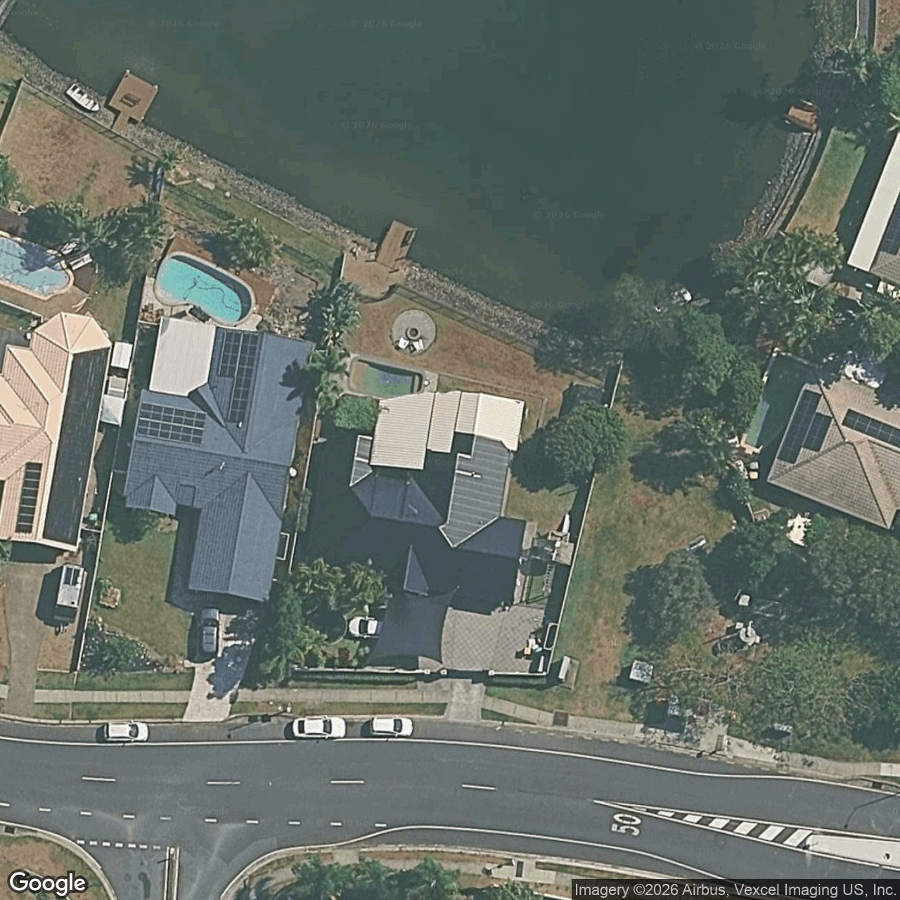 Aerial view of 5 Cumberland Drive, Varsity Lakes QLD 4227