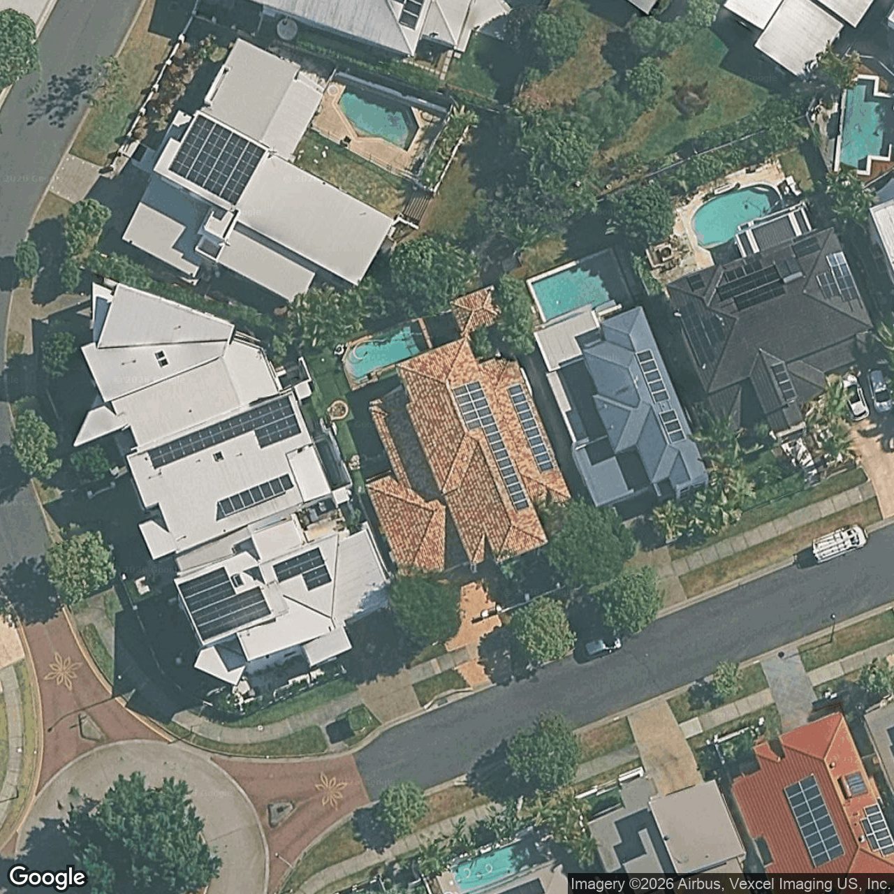 Aerial view of 4 Cezaire Avenue, Varsity Lakes QLD 4227
