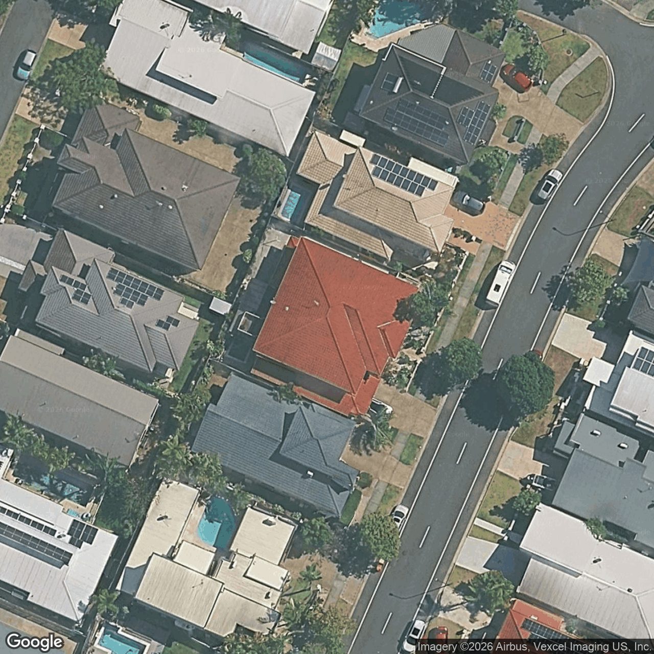 Aerial view of 66 Azzurra Drive, Varsity Lakes QLD 4227