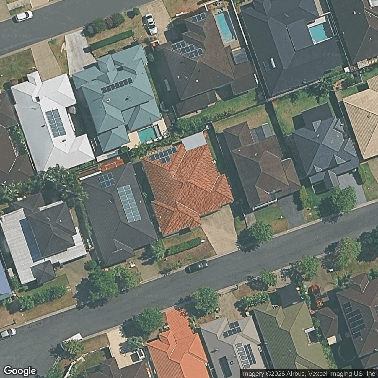 Aerial view of 9 Andorra Place, Varsity Lakes QLD 4227