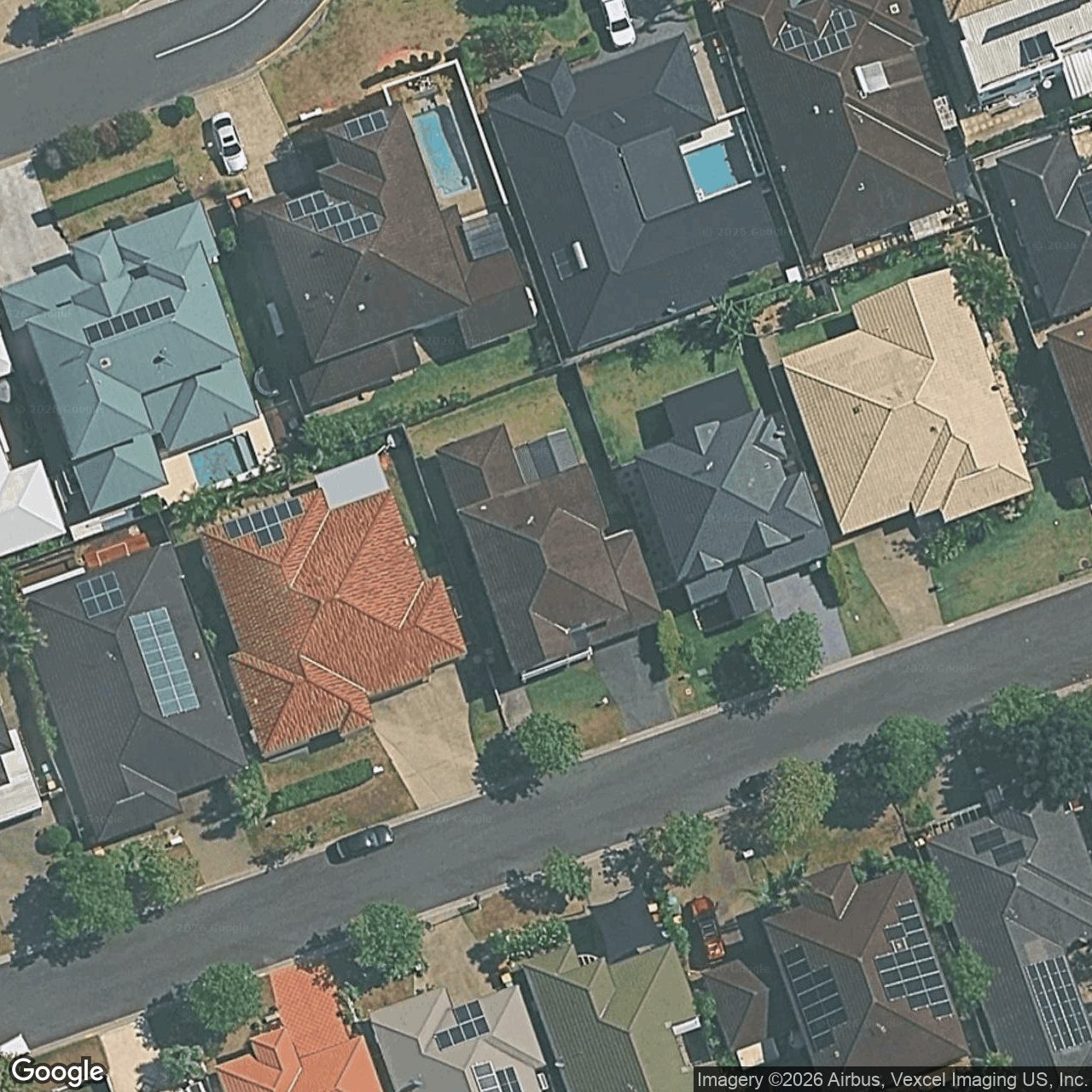 Aerial view of 7 Andorra Place, Varsity Lakes QLD 4227