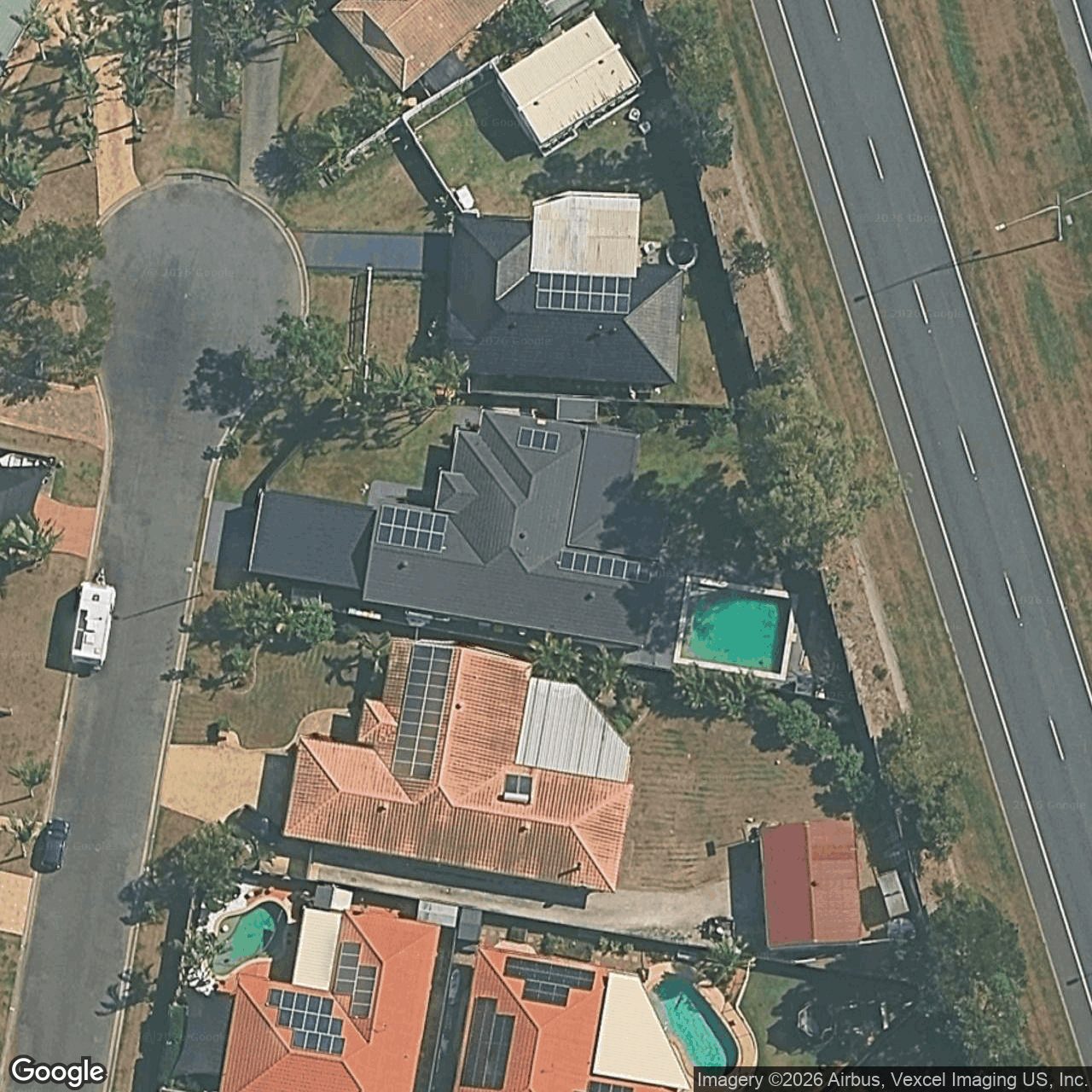 Aerial view of 45 Warbler Parade, Varsity Lakes QLD 4227